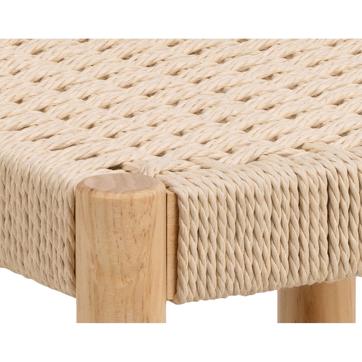 Tabouret de bar - 45 cm - LIORA bois / beige, LISA DESIGN