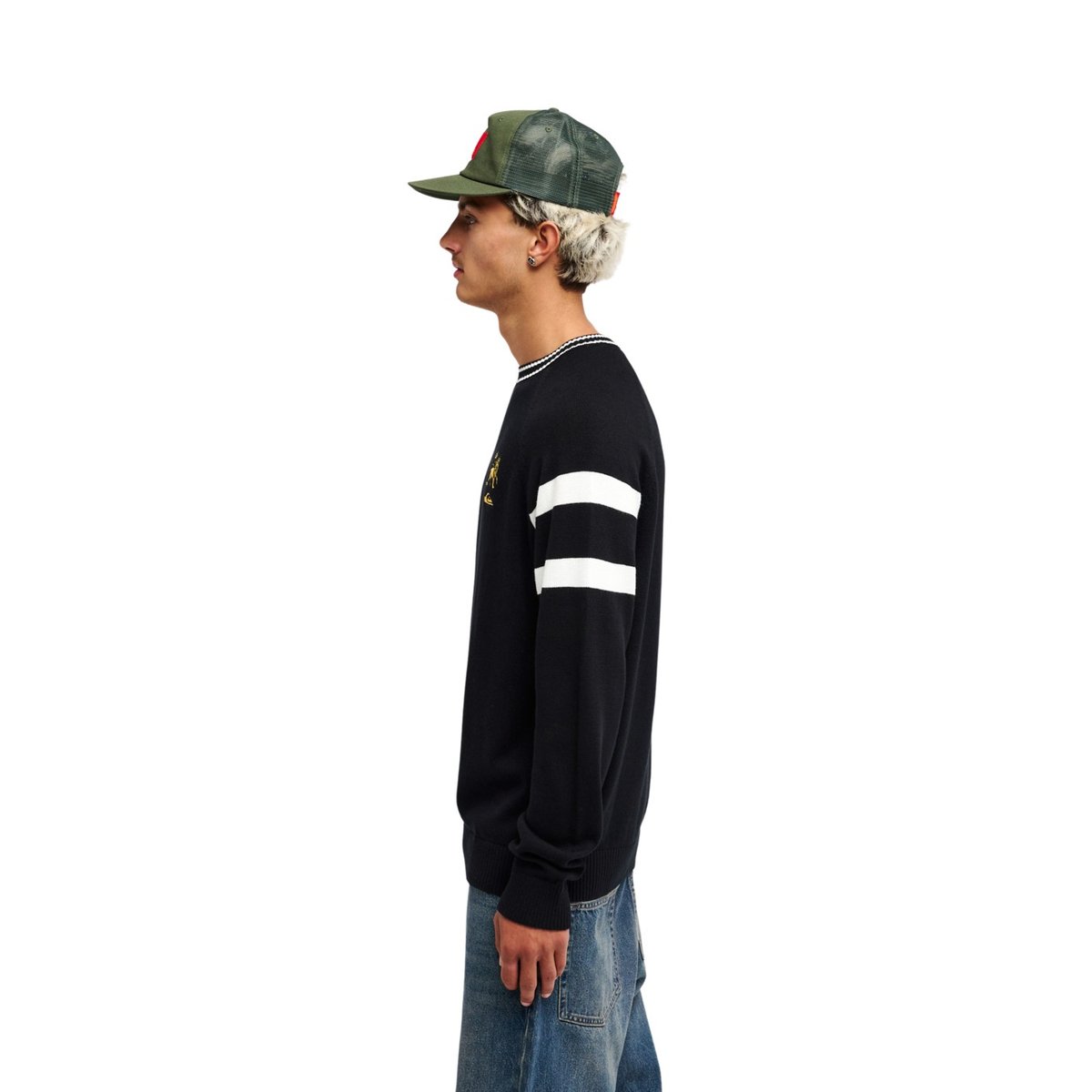 Pull à col rond BOB MARLEY TRENCH TOWN noir black, QUIKSILVER