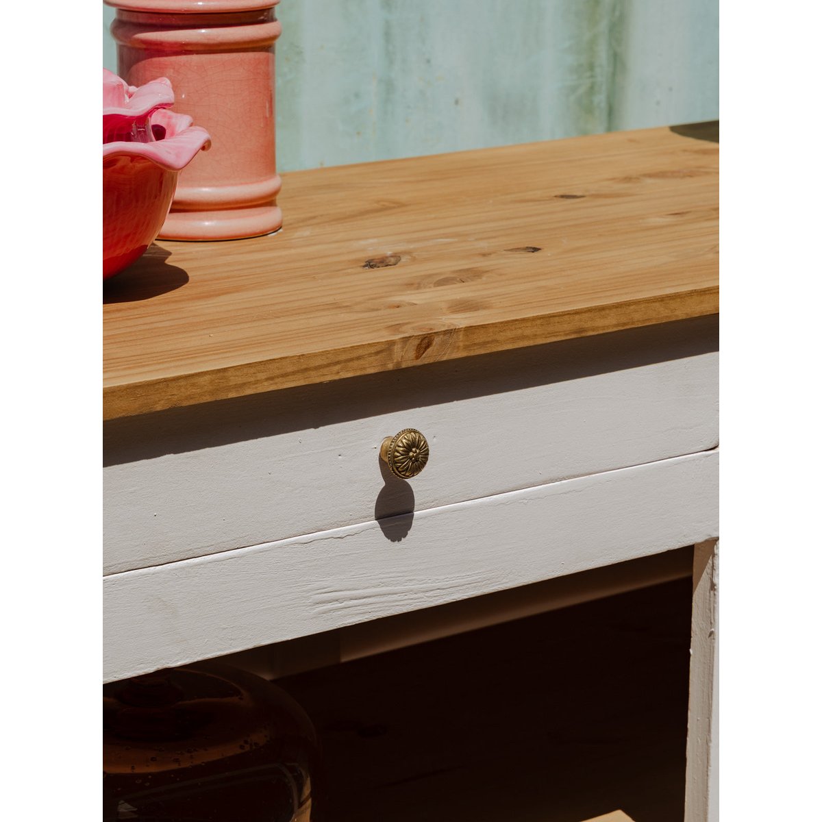Buffet en bois rose clair Gilbert N°1541 - Bon état bois clair, DEBONGOUT