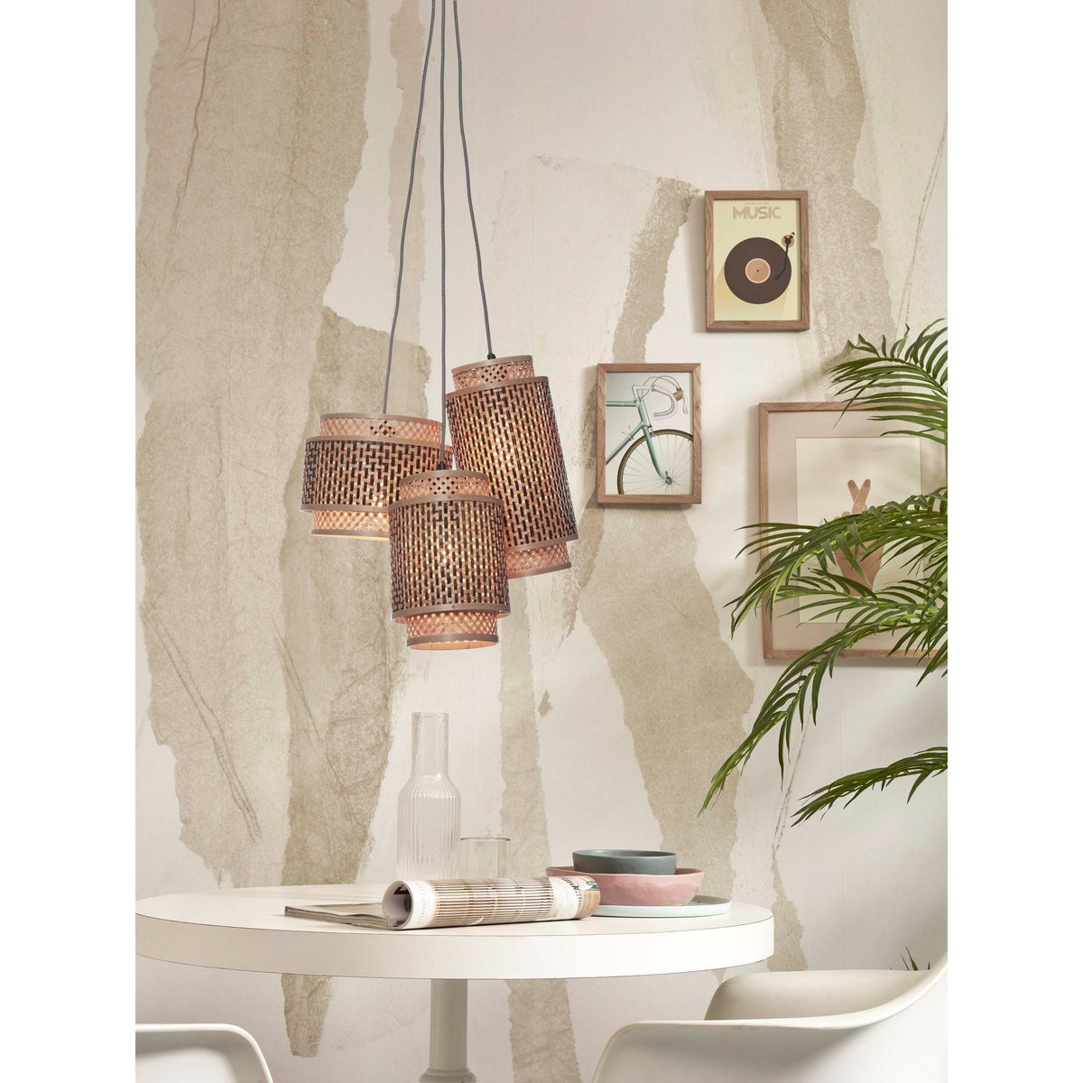 Suspension Bambou BHUTAN naturel, GOOD & MOJO