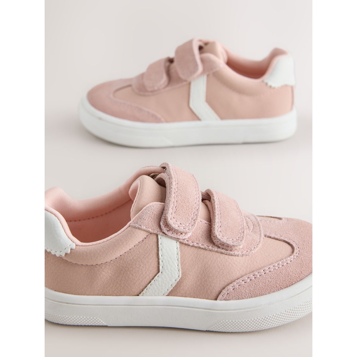 Baskets souples à fermeture scratch rose, NEXT