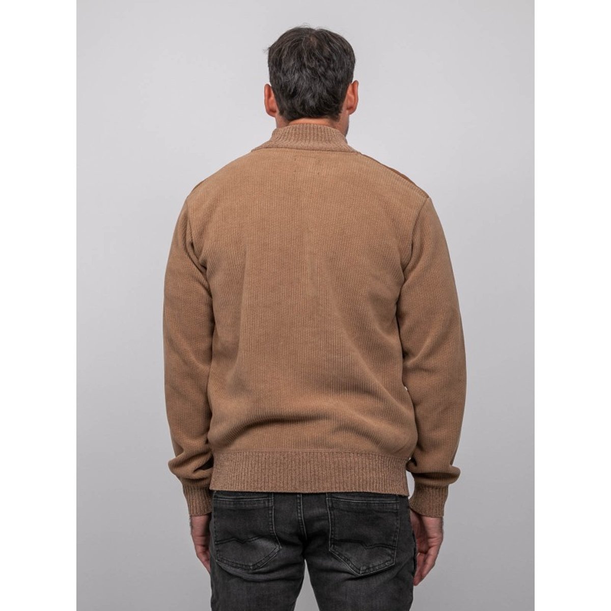 Gilet Chenille Zippé Lerotof beige, RITCHIE