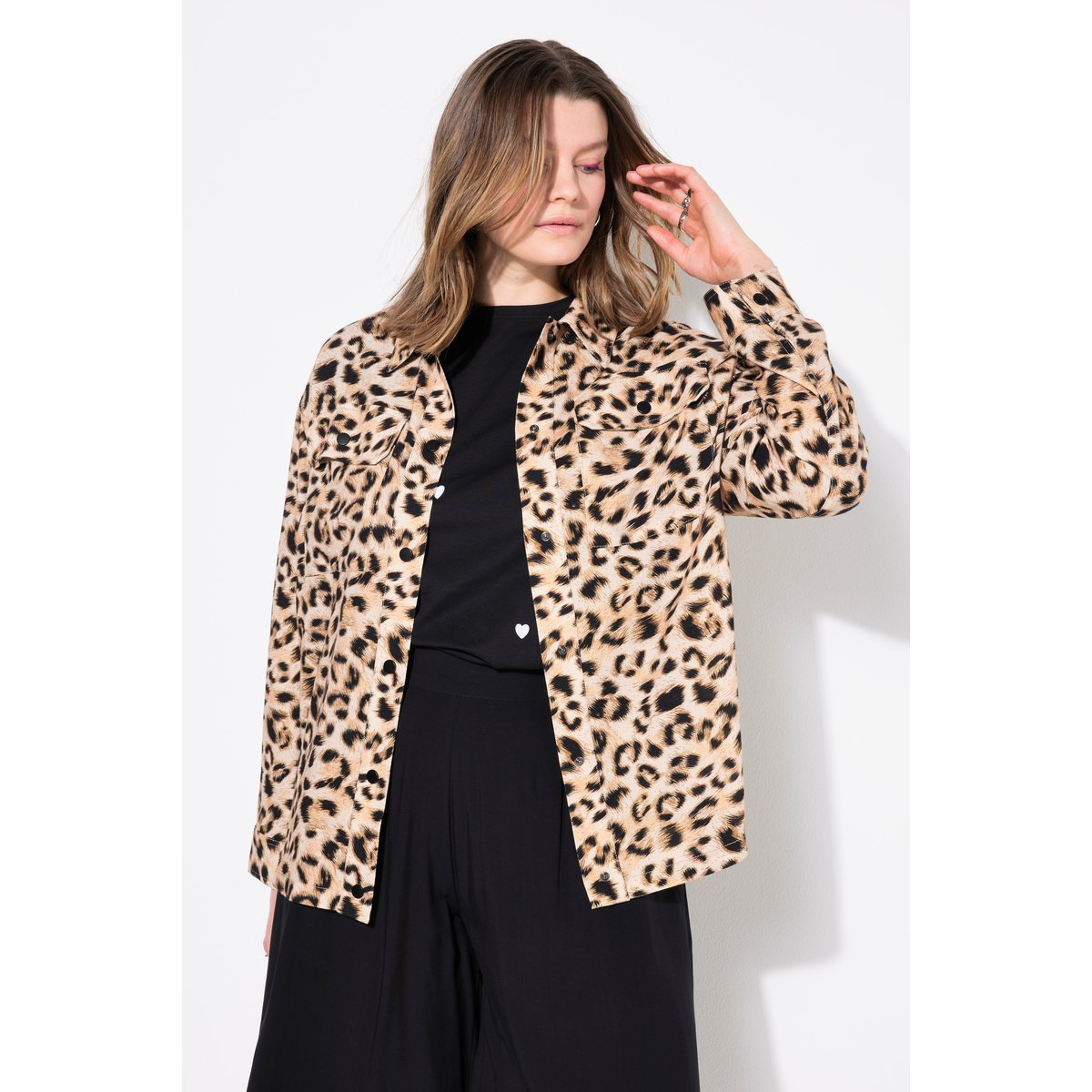 Veste-chemisier coupe Boxy beige, STUDIO UNTOLD