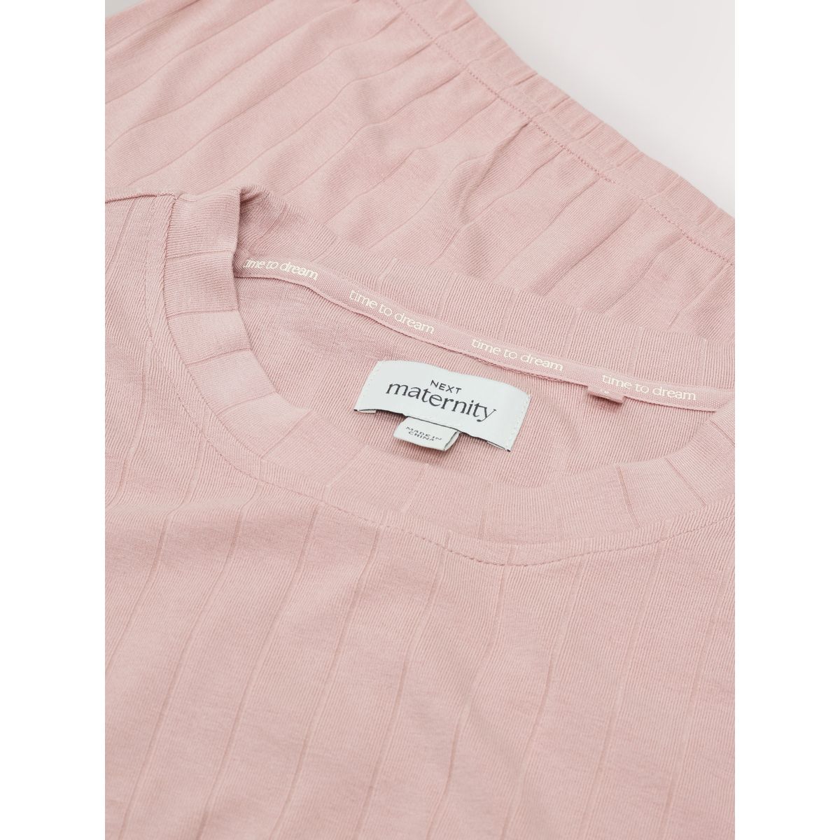 Pyjama en jersey à manches longues maternité rose, NEXT