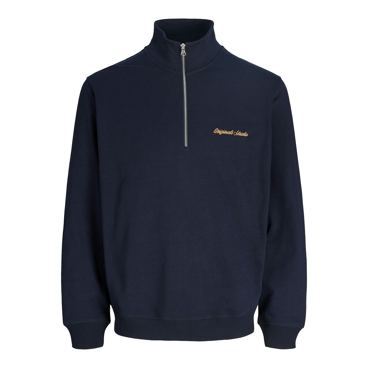 Embroidered Logo High Neck Sweatshirt navy blue, JACK & JONES