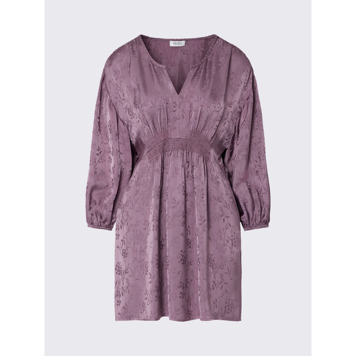 Robe courte en satin jacquard rose, LIU JO