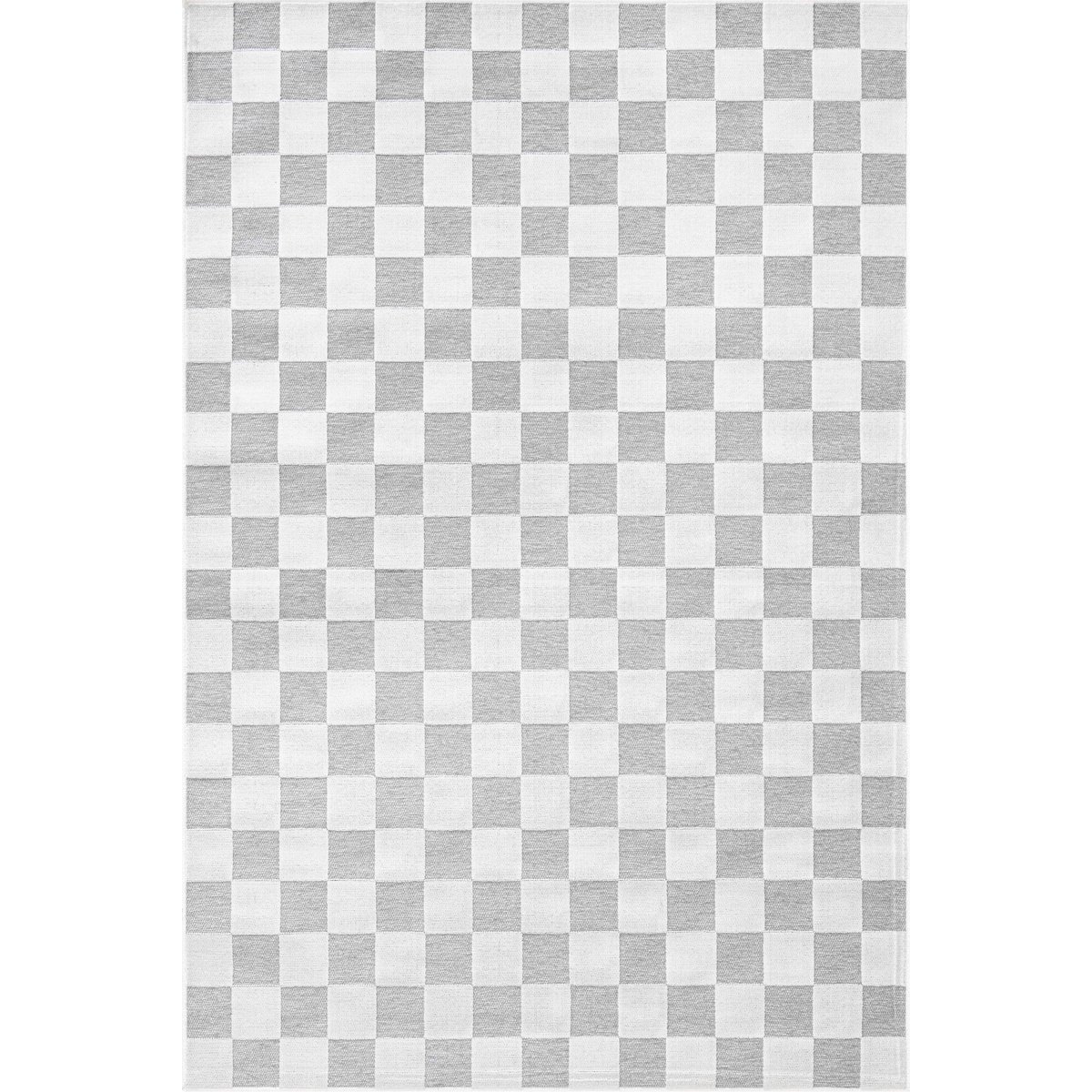 Tapis interieur à motif petit damier GARDEN gris, NAZAR RUGS