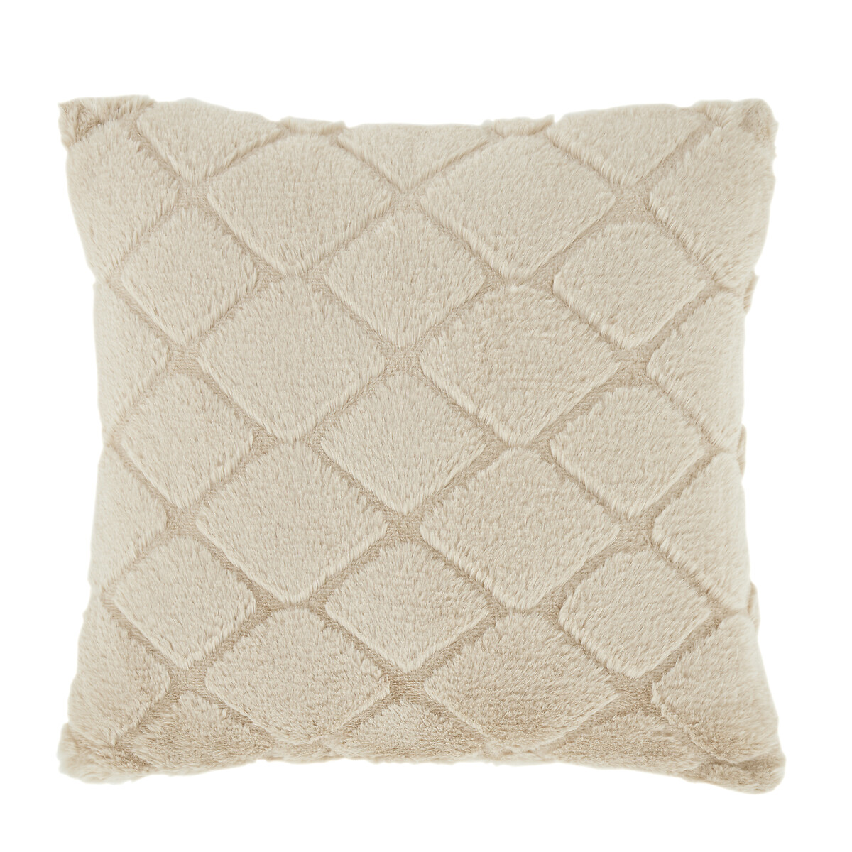 Cosy Diamond 43x43cm Filled Cushion natural, CATHERINE LANSFIELD