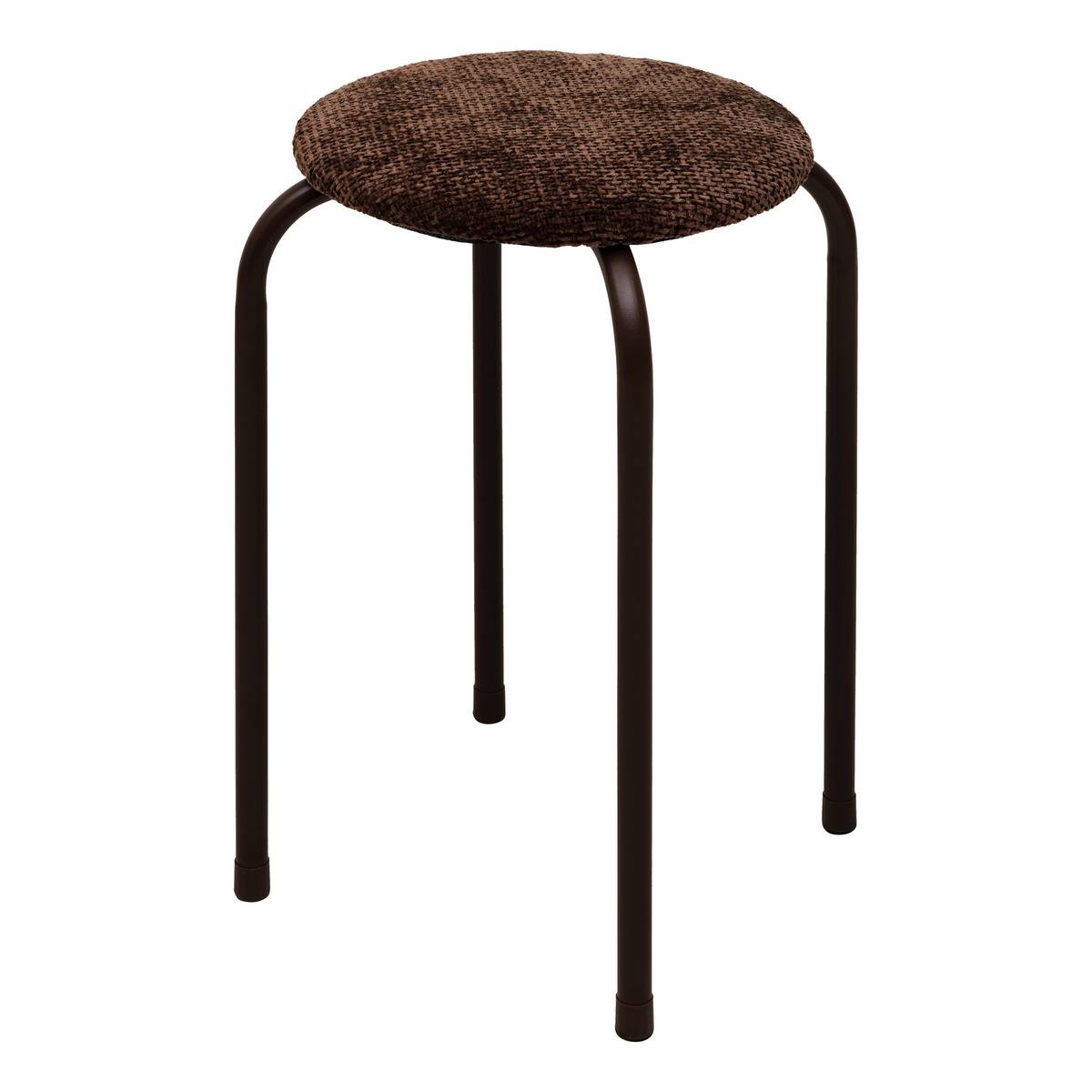 Tabouret rond empilable en acier FLEXY marron, 5FIVE SIMPLY SMART