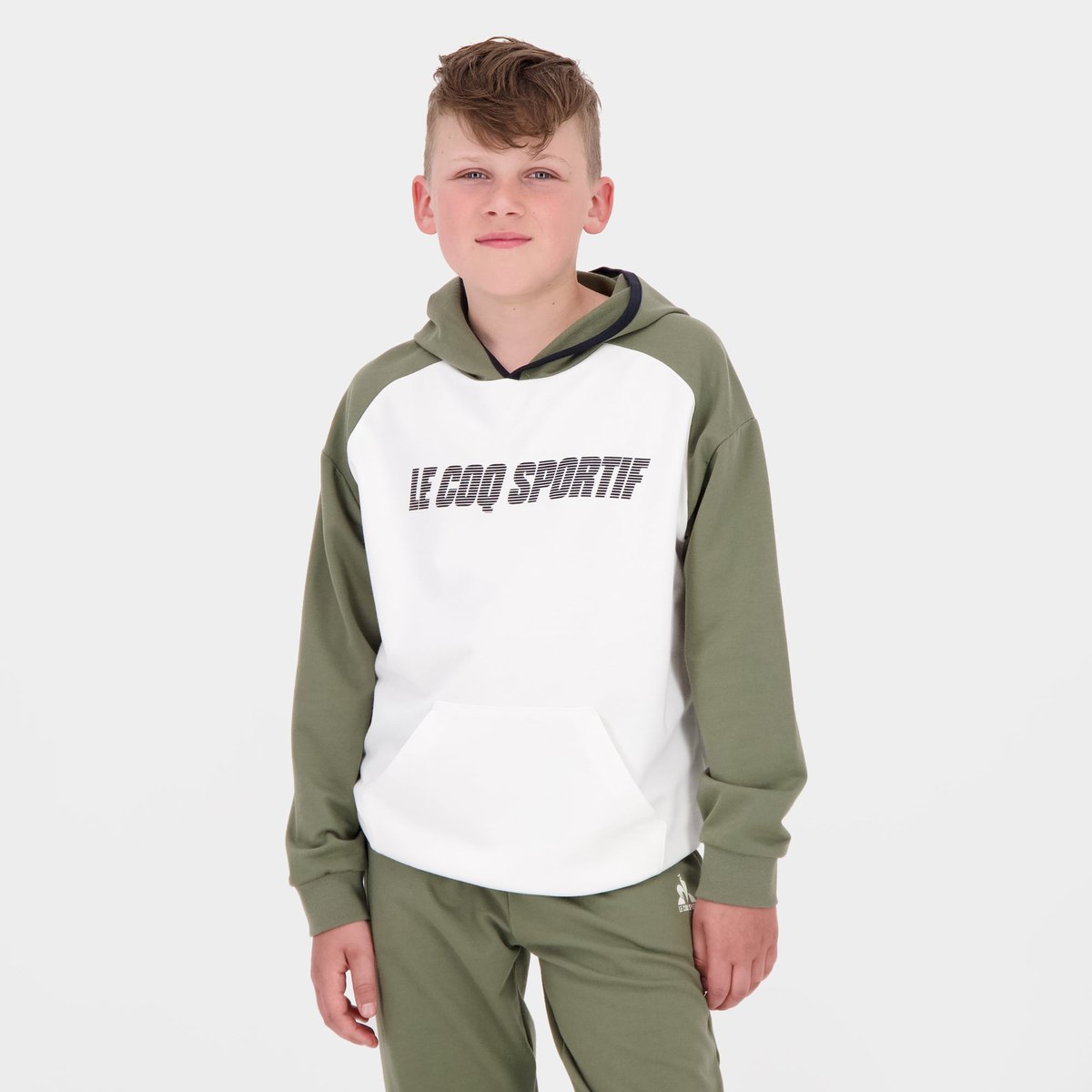 Sweat à capuche Essentiels blanc, LE COQ SPORTIF