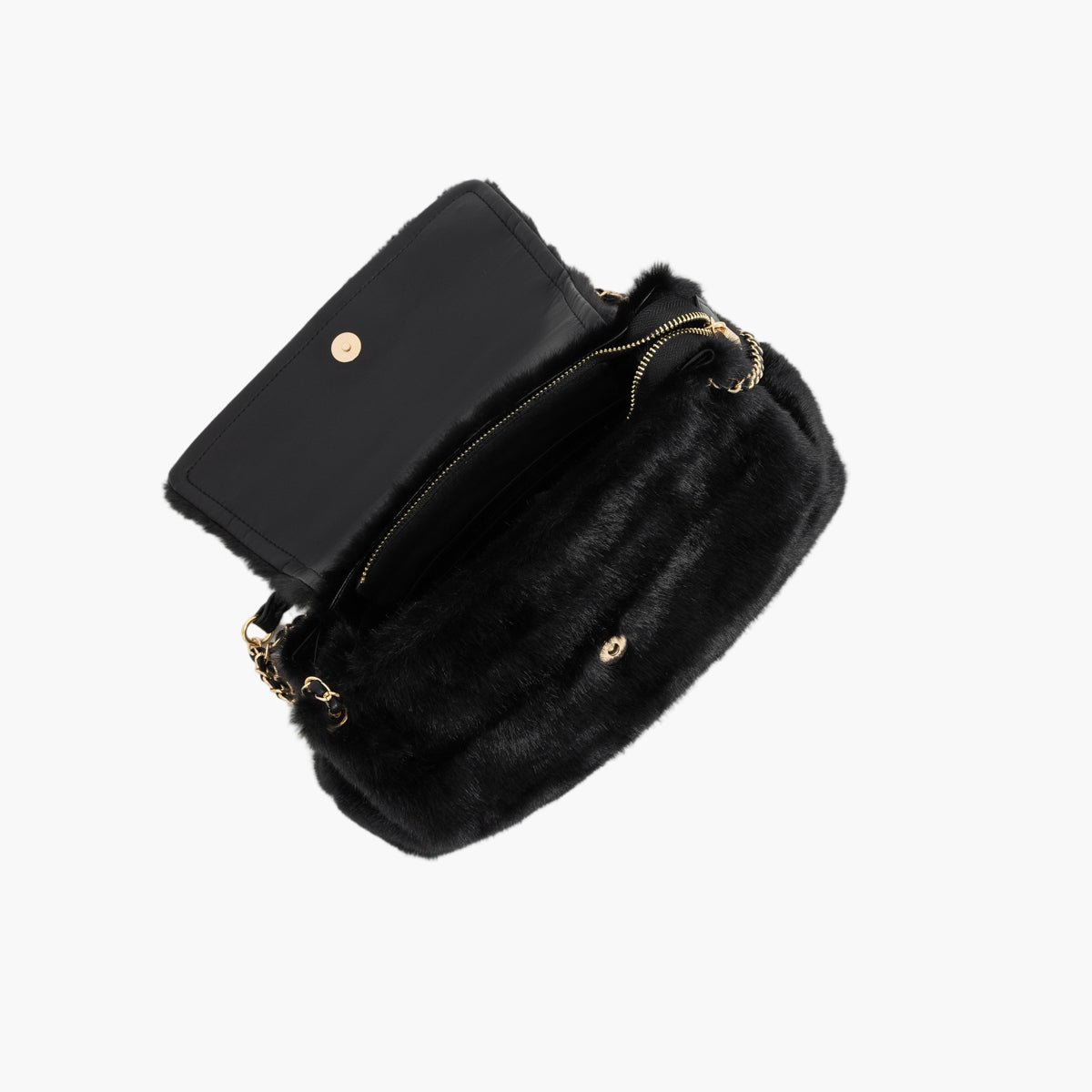 Grand sac porté épaule Tigra noir,doré, LOLLIPOPS