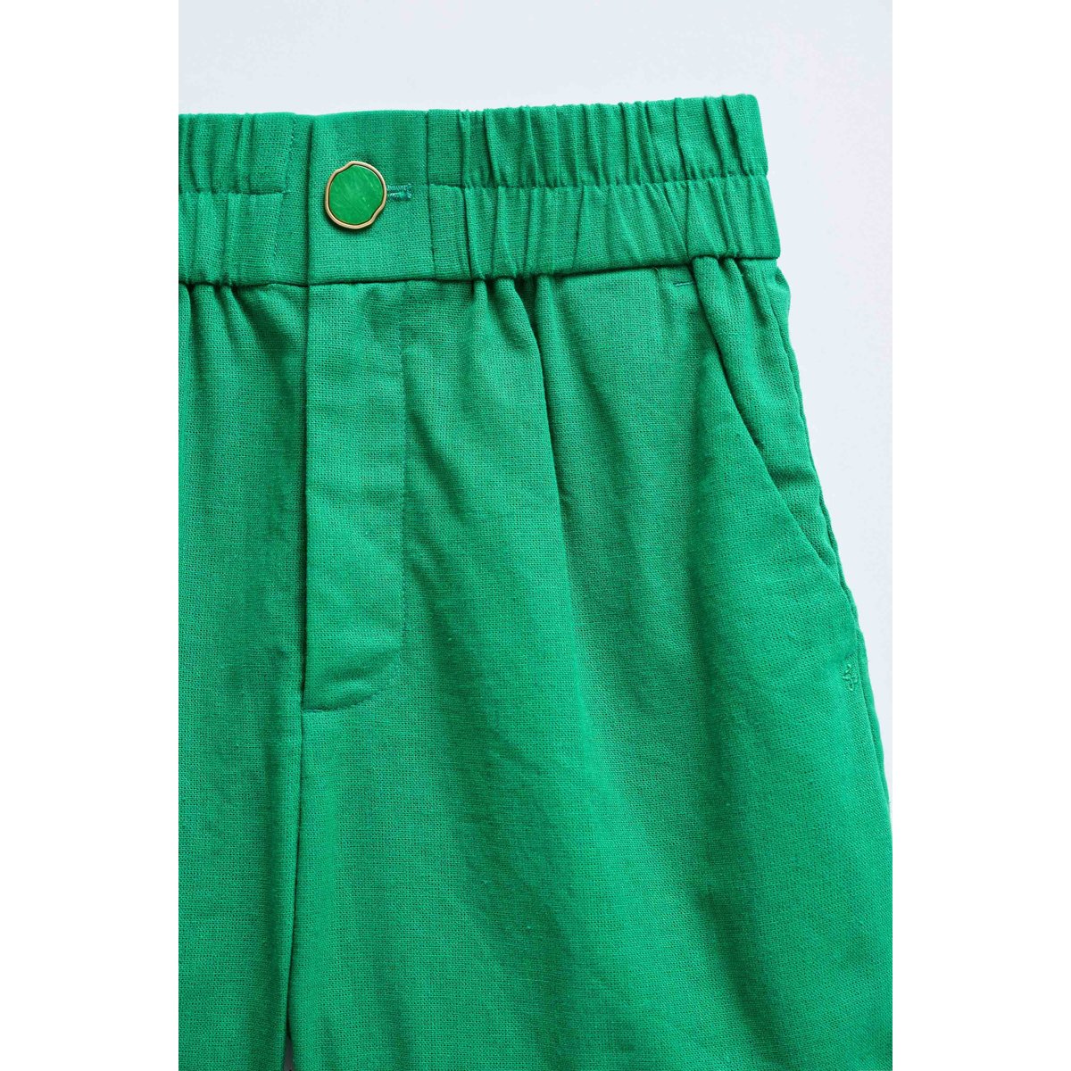 SHORT AVEC MÉLANGE DE LIN vert clair, SALSA JEANS