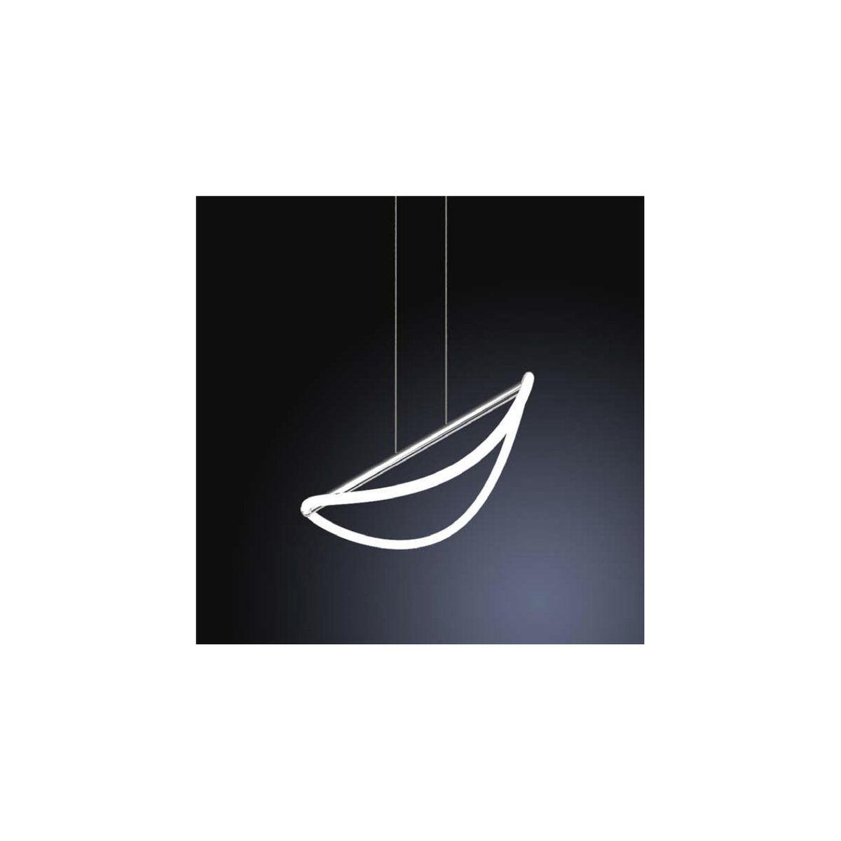 Suspension LED courbe chromée - MOLFARO argenté / chromé, KOSILUM