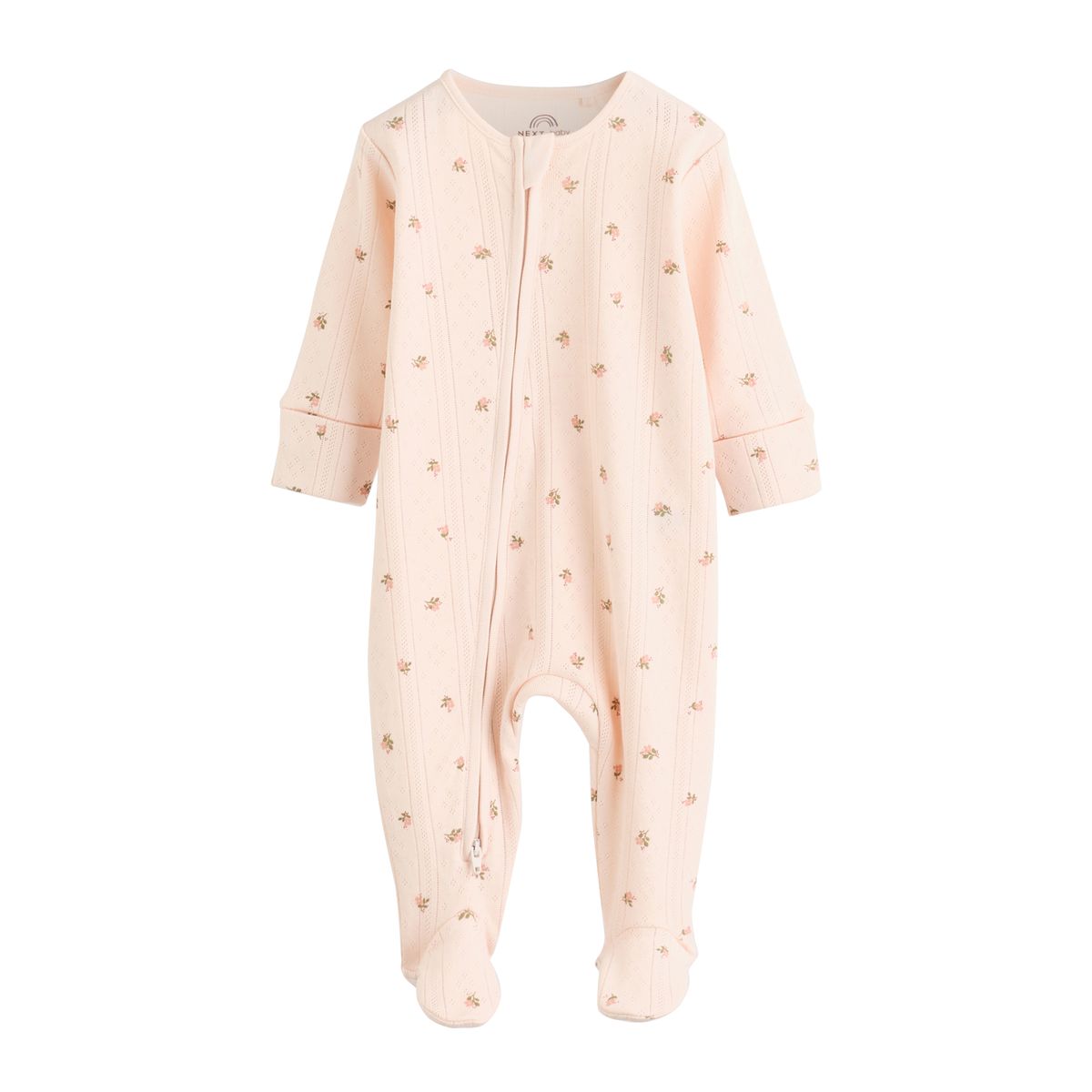 Dors-bien à zip double sens bébé, lot de 5 marron à imprimé petites fleurs, NEXT