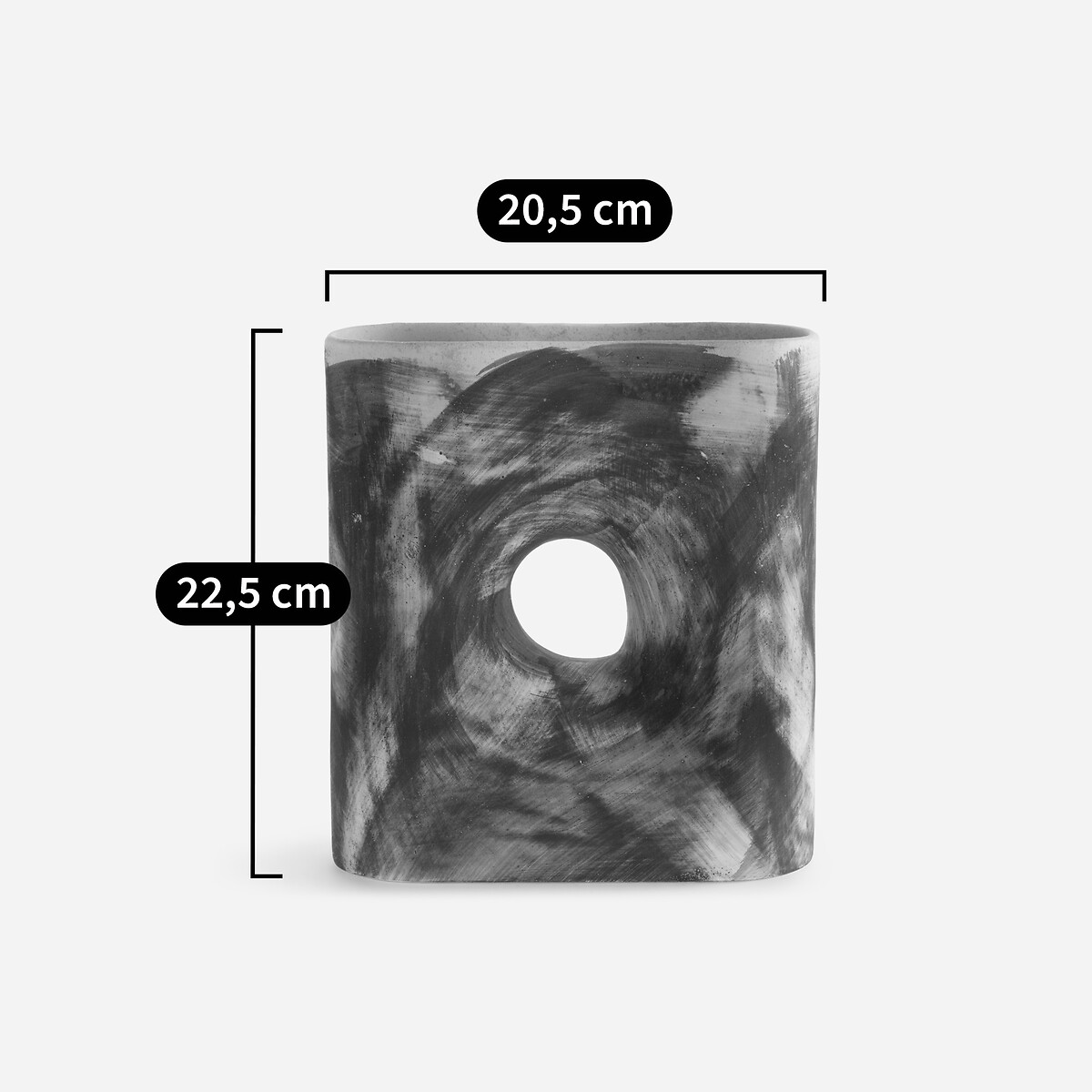 Vase en faïence mate H22,5 cm, Lixa noir, AM.PM