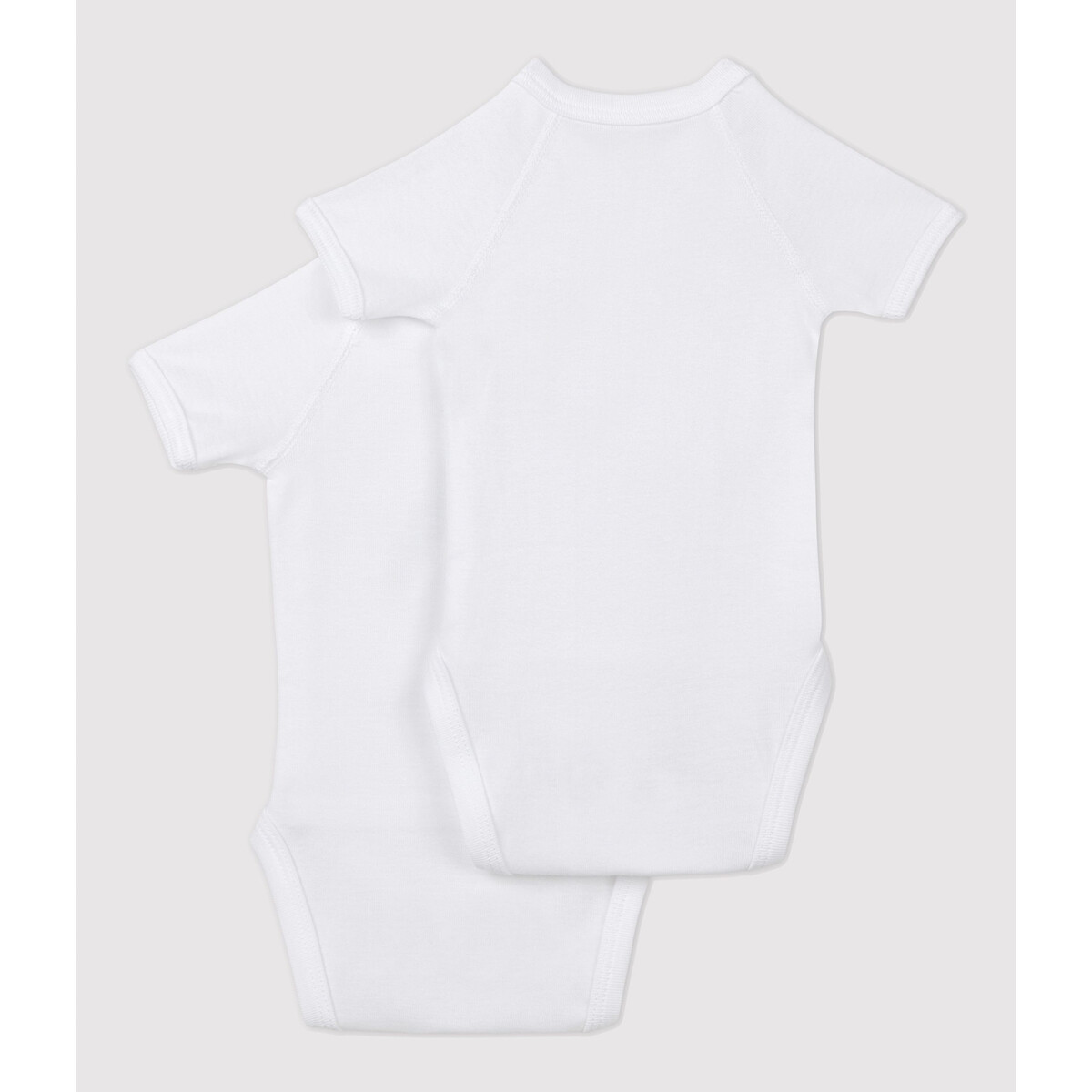 Lote de 2 bodies com abertura cruzada branco, PETIT BATEAU