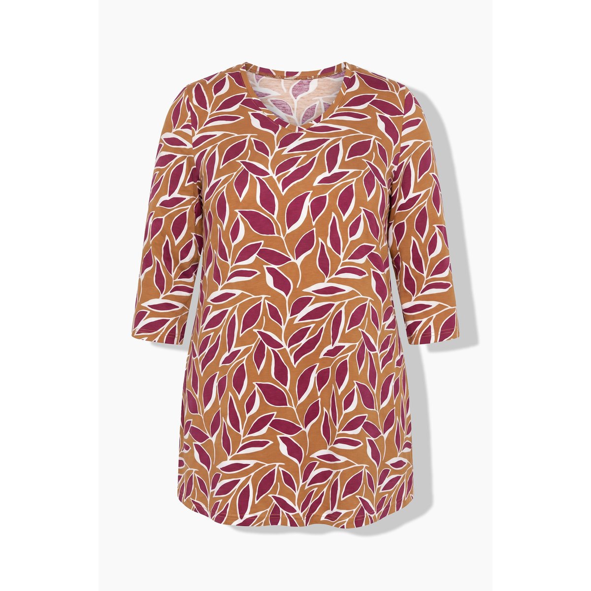 T-shirt long ocre, ULLA POPKEN