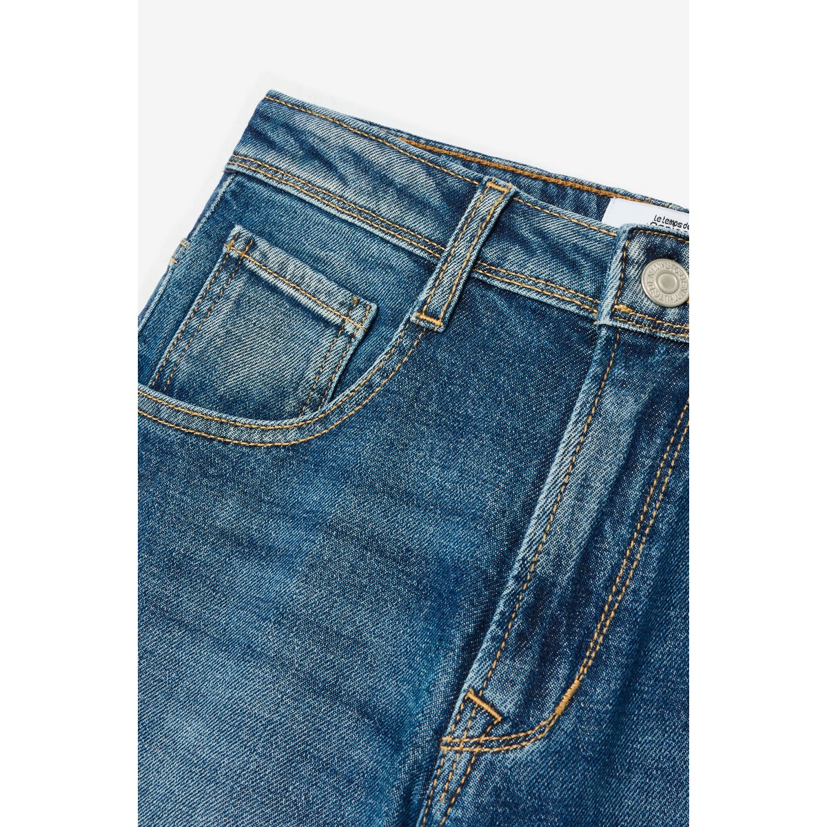 Jeans droite REVERS, longueur 34 blue, LE TEMPS DES CERISES