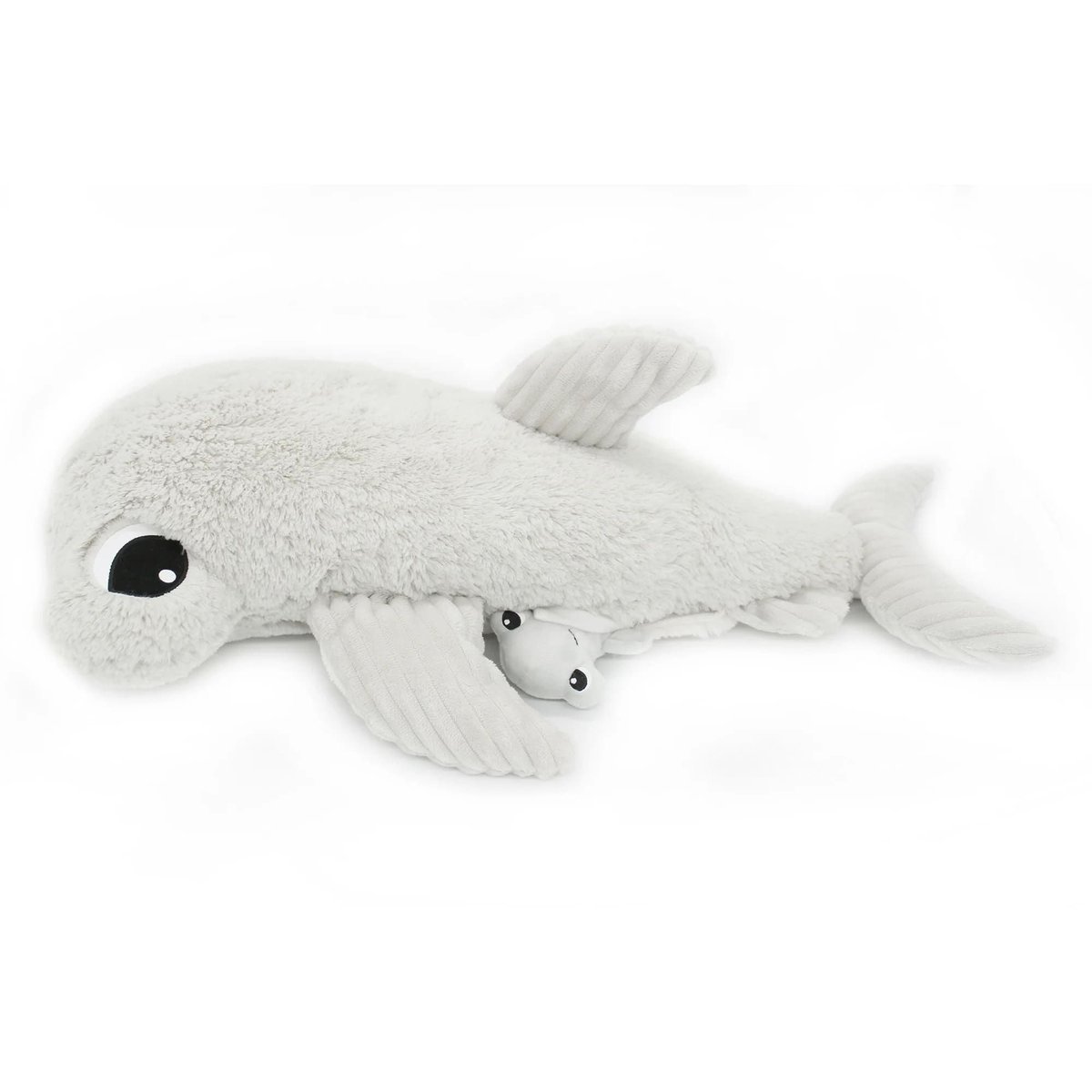 Peluche Les Ptipotos Requin et son bébé gris, LES DEGLINGOS