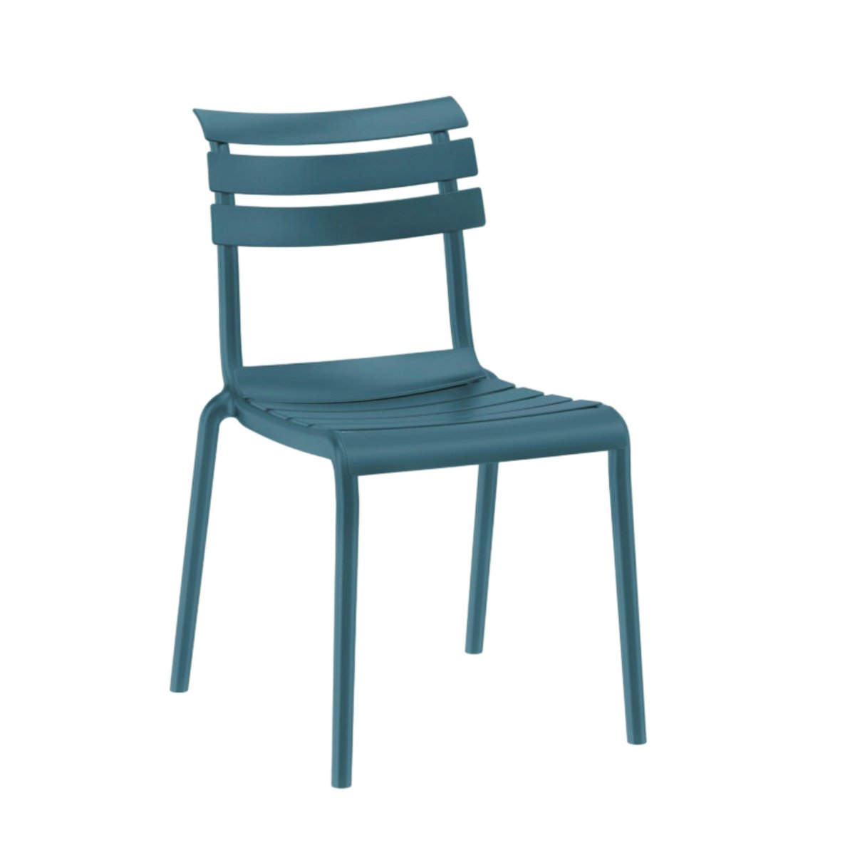 Chaise de jardin en plastique (lot de 2) LUGANO bleu, PIER IMPORT
