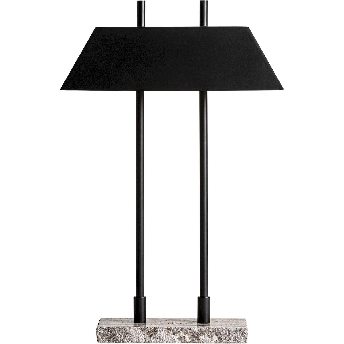 Lampe de salon en marbre style art déco gris marbre veiné et bois clair, RECOLLECTION