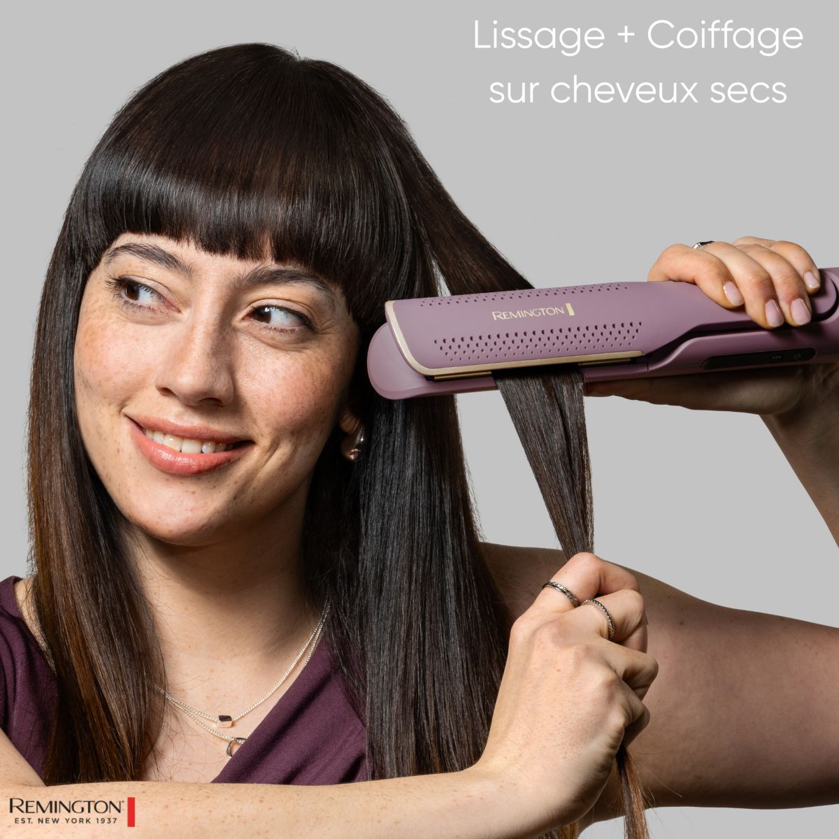 Lisseur séchant 2 en 1 AIRvive couleur unique, REMINGTON