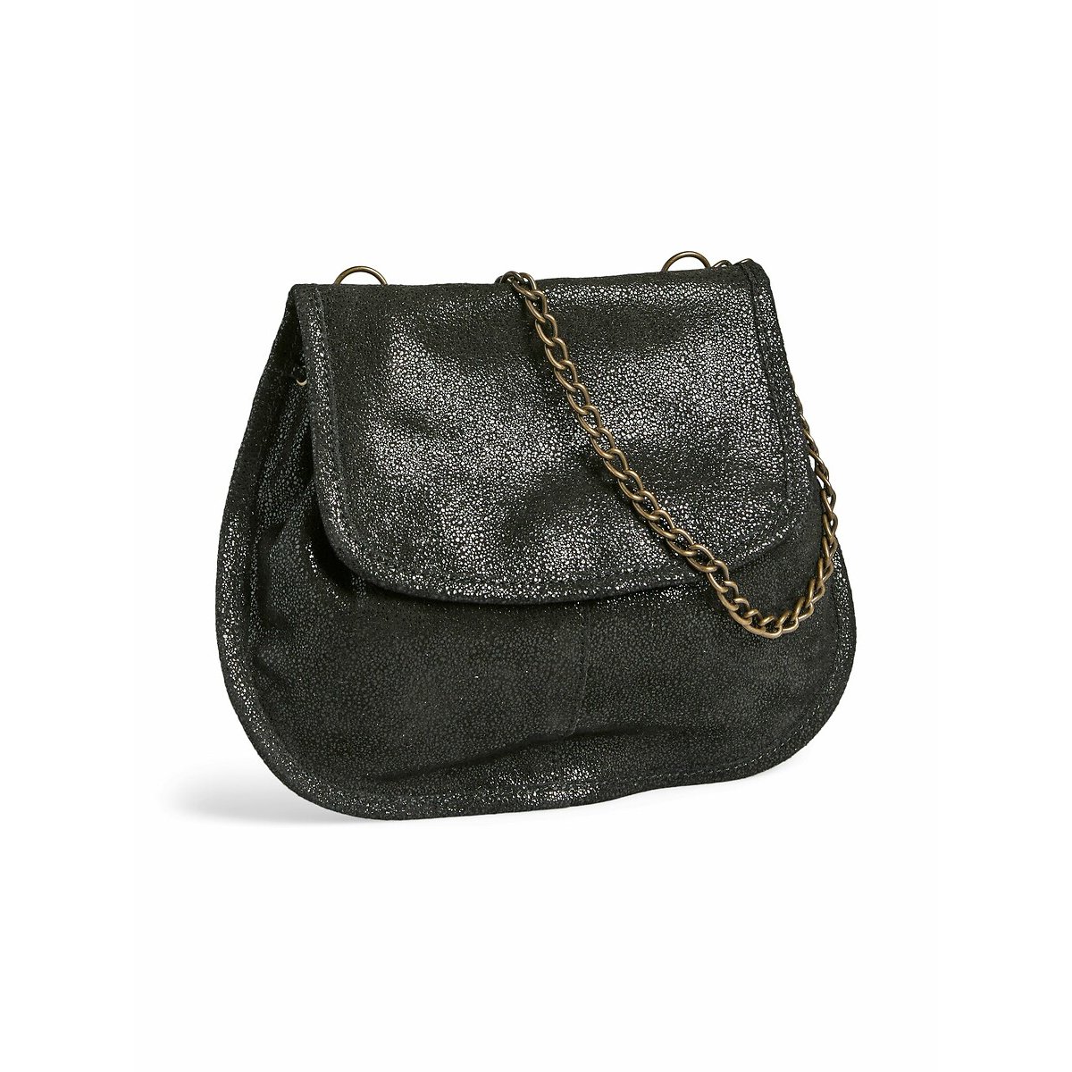 Julia Small Leather Bag black, PIECES