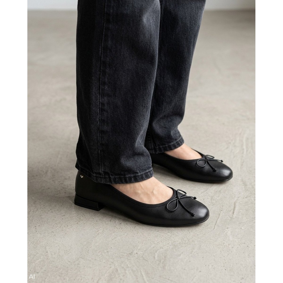 Ballerines cuir Quirinale black, MARTINELLI
