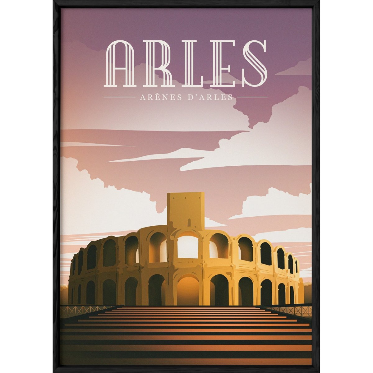 Affiche ville Arles blanc, L'AFFICHERIE