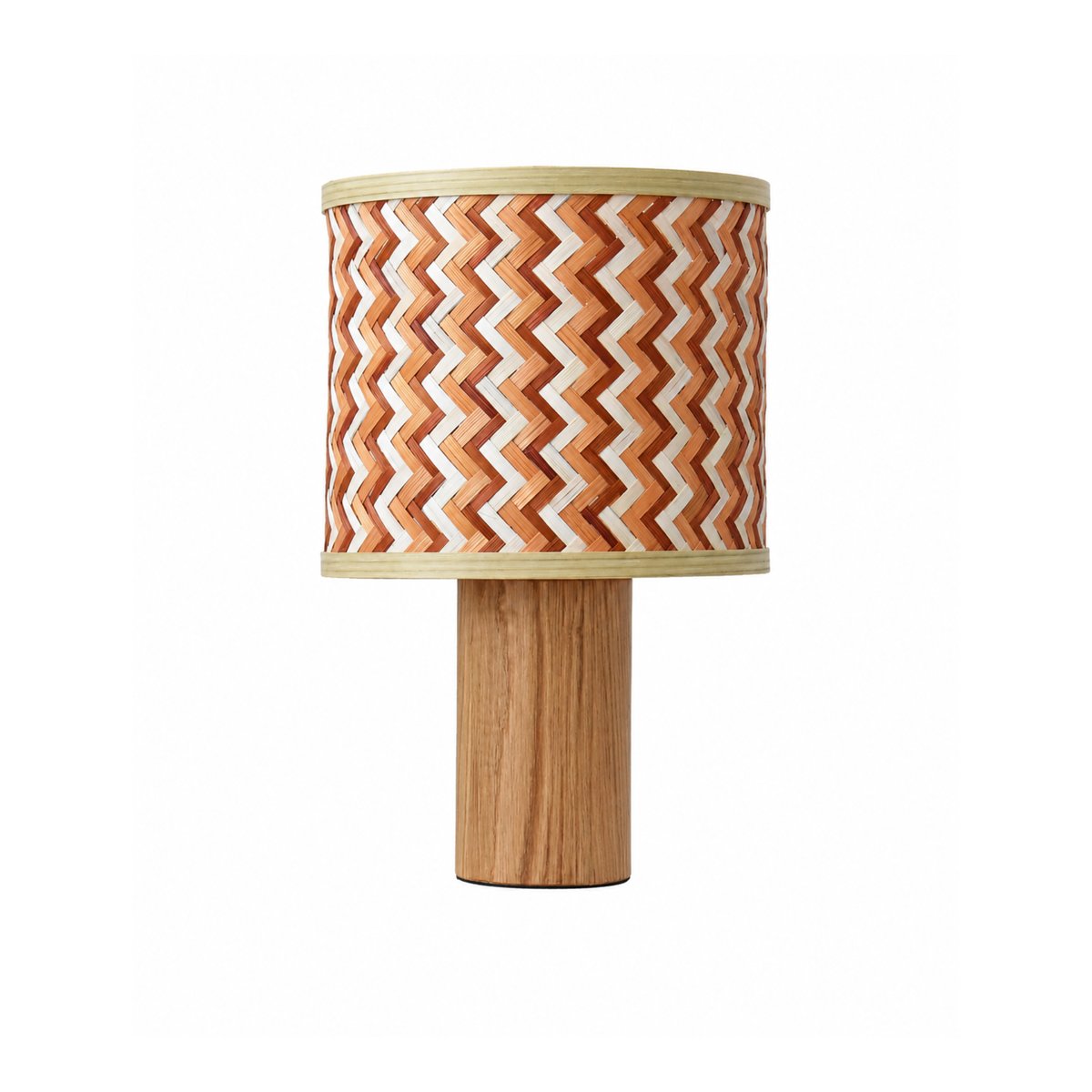 Lampe à poser en bois de chêne et bambou - PHIL multicolor, MAISON PAVANE
