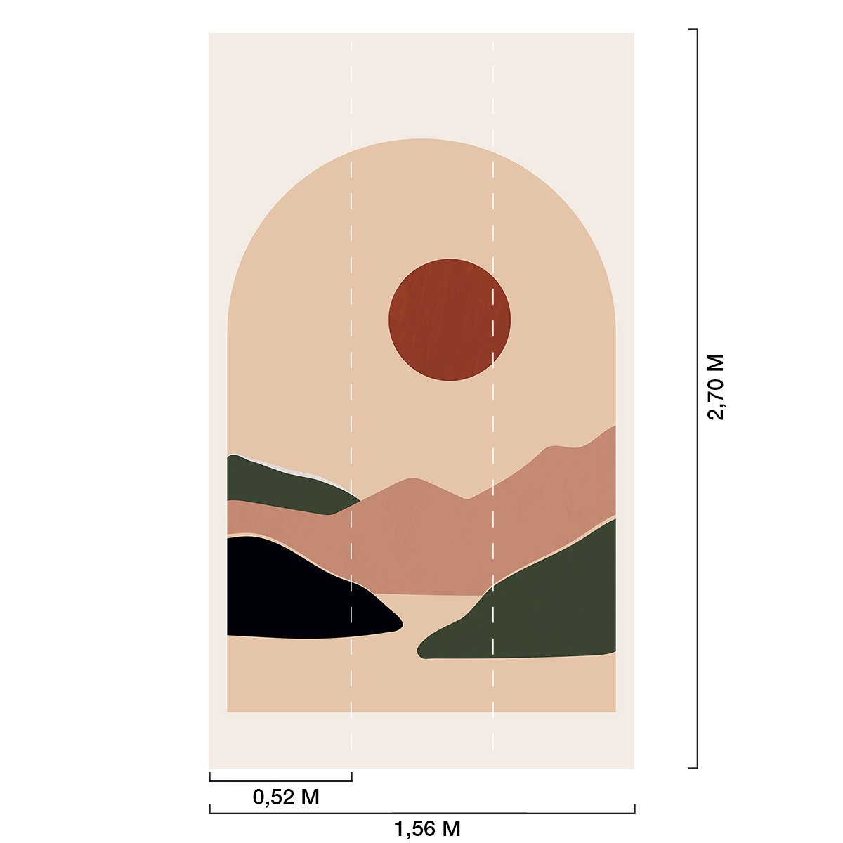 Papier peint, bohemian lake terracotta, HEXOA