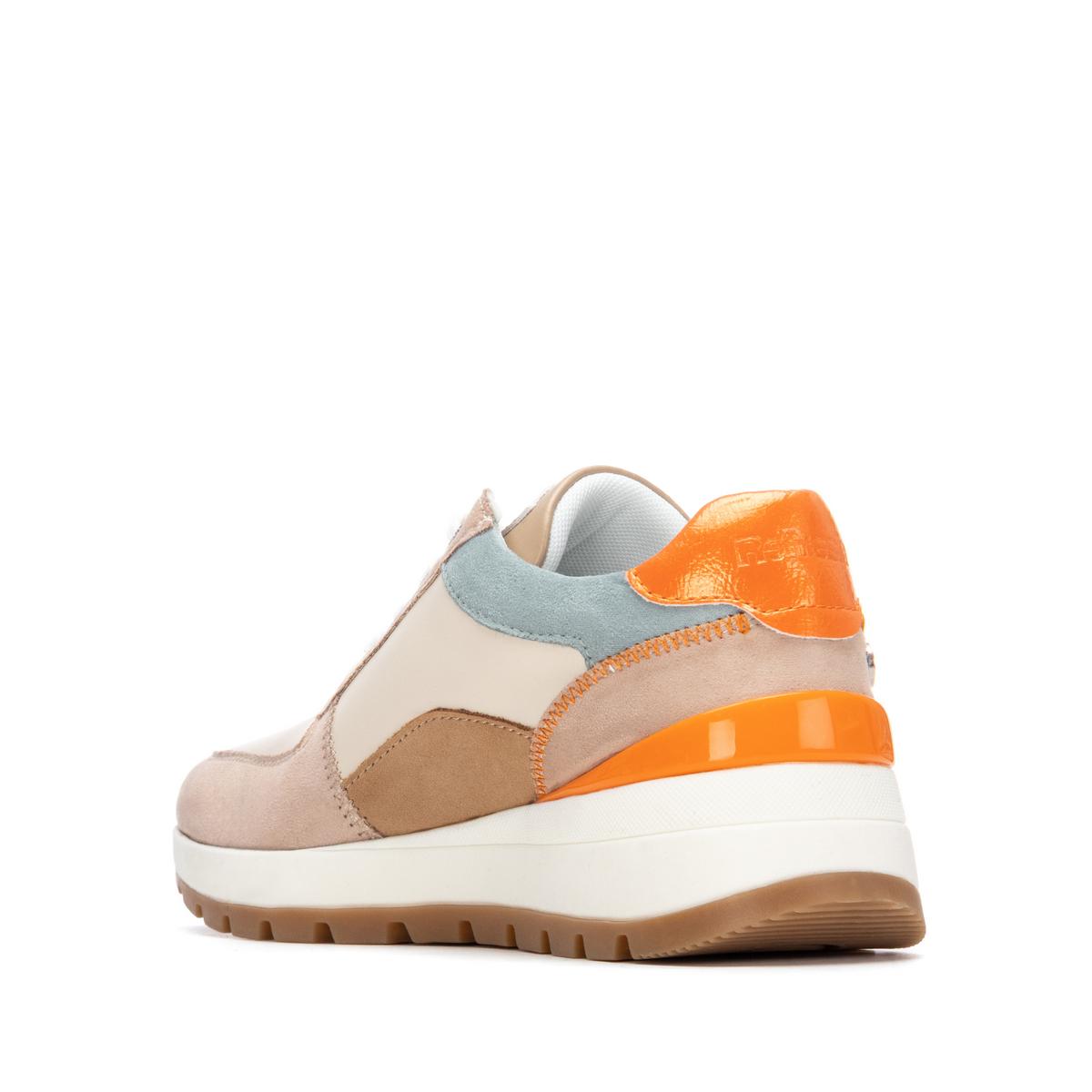 Baskets Plaine Décontractée Fermeture éclair beige, REFRESH
