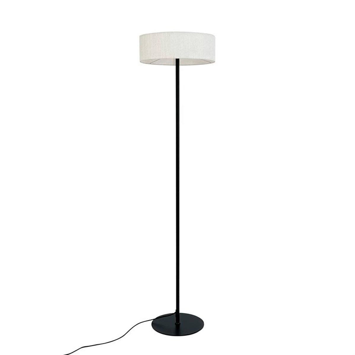 Lampadaire en métal et tissu Noir/Blanc Calix noir/blanc, DYBERG LARSEN