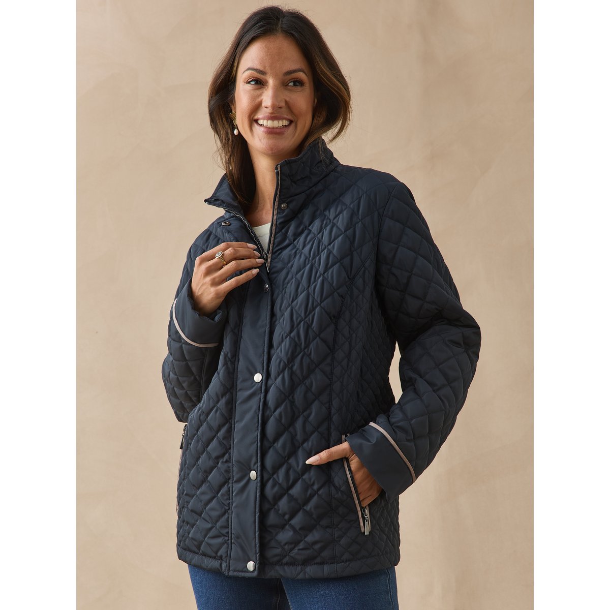 Parka déperlante et matelassée marine, DAXON