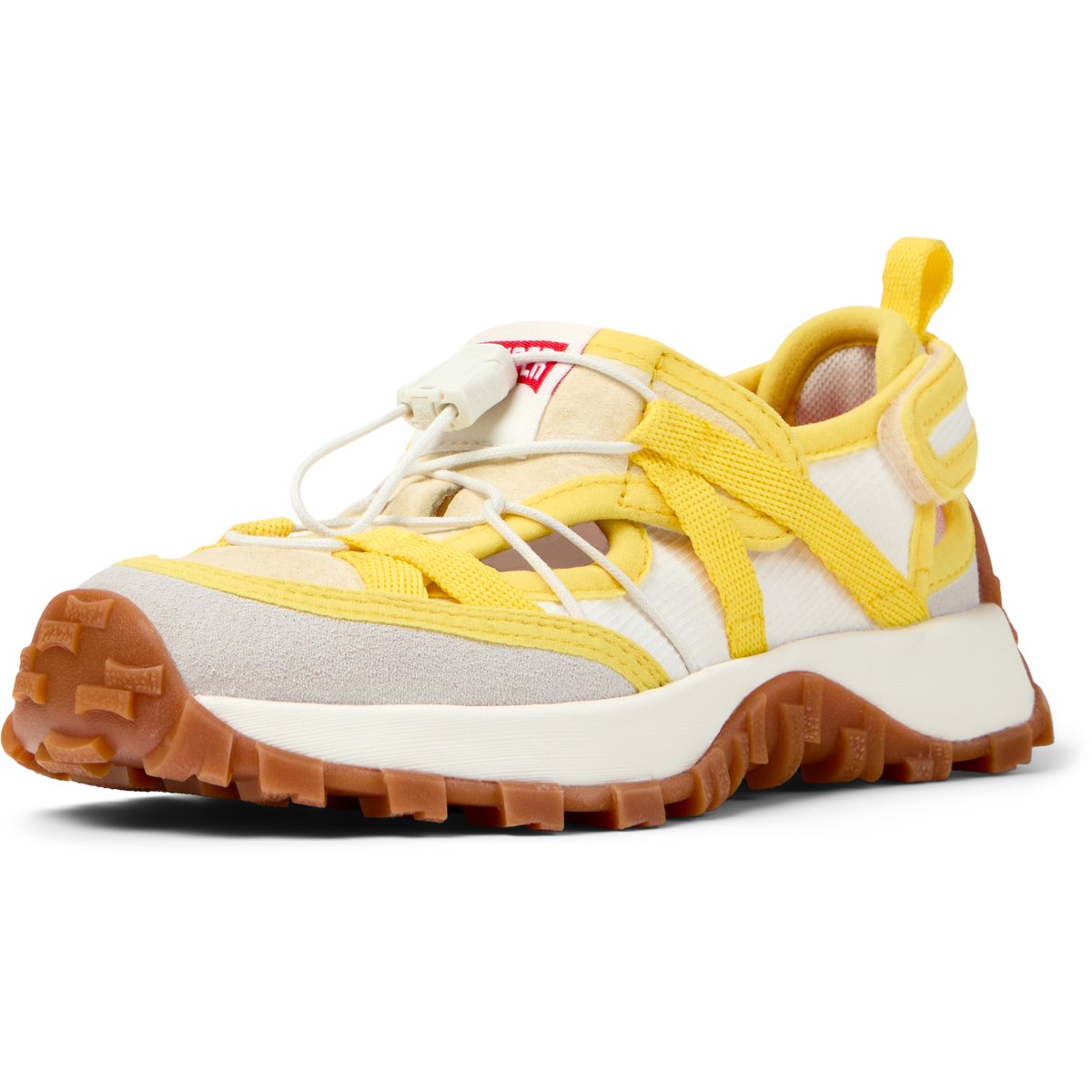 Baskets Cuir DRIFT TRAIL blanc jaune, CAMPER