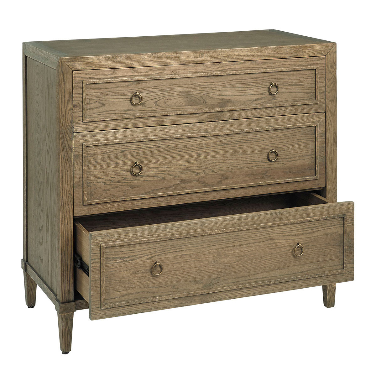 Commode en chêne marron clair, BLANC D’IVOIRE