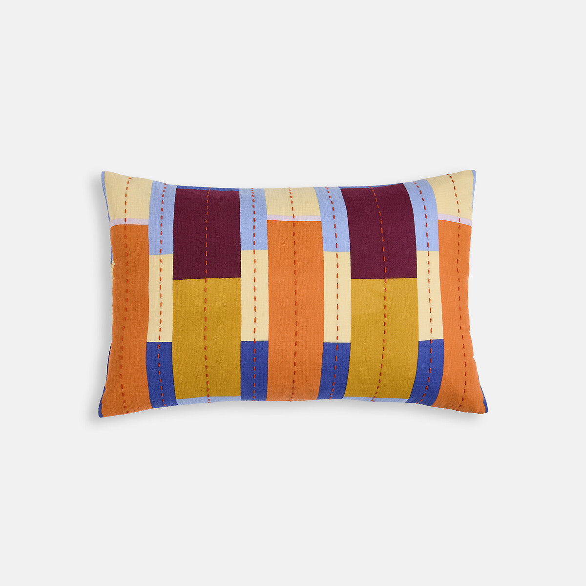 Funda de cojín rectangular, 60 x 40 cm, gasa de algodón, BLIKKA multicolor, LA REDOUTE INTERIEURS