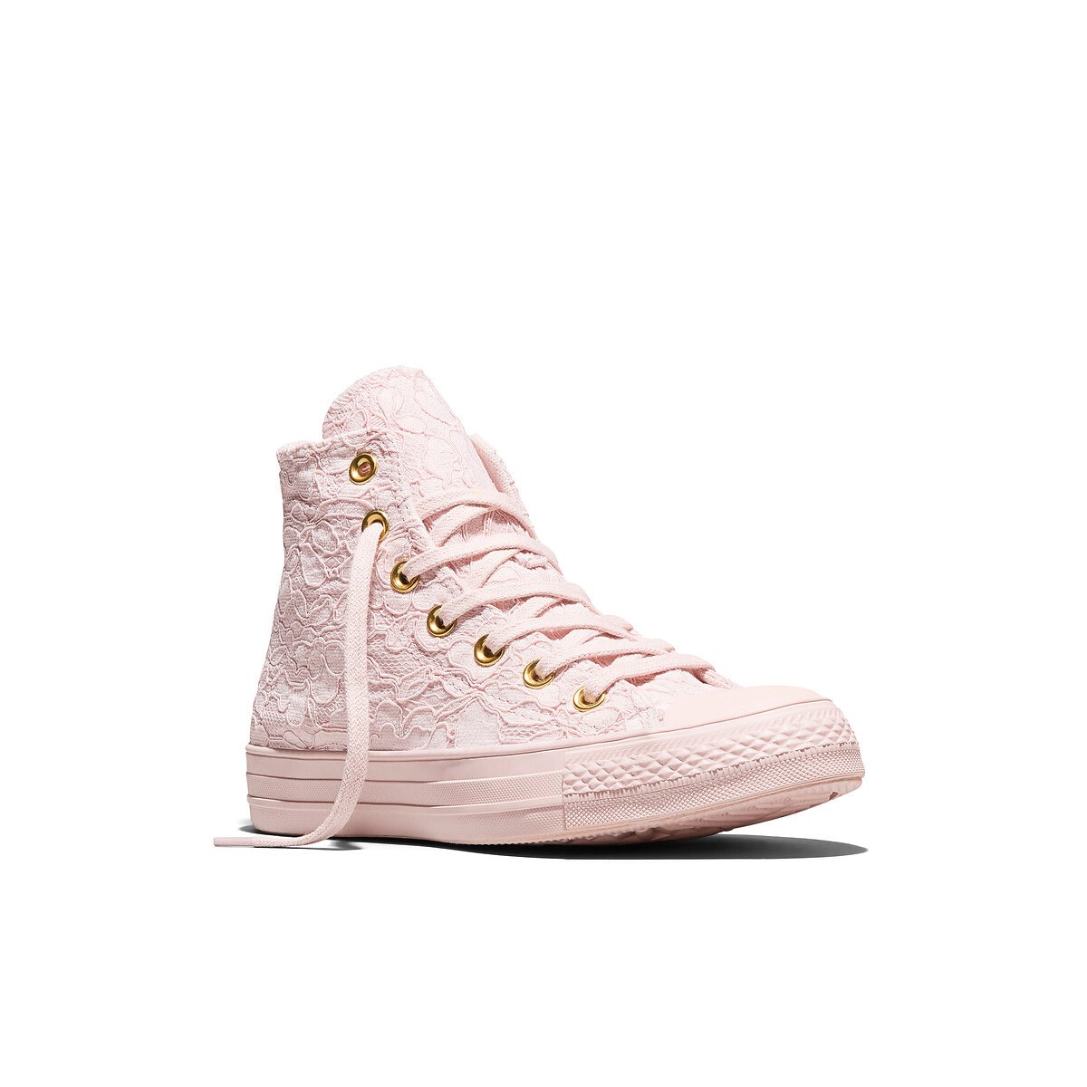 Chuck Taylor All Star Hi Elevated Lace Material Trainers pale pink, CONVERSE