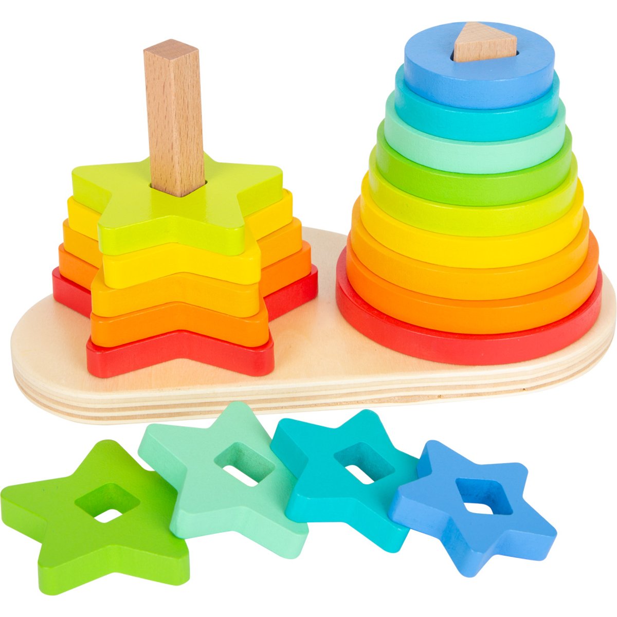 Jeu à encastrer Arc-en-ciel beige, SMALL FOOT COMPANY