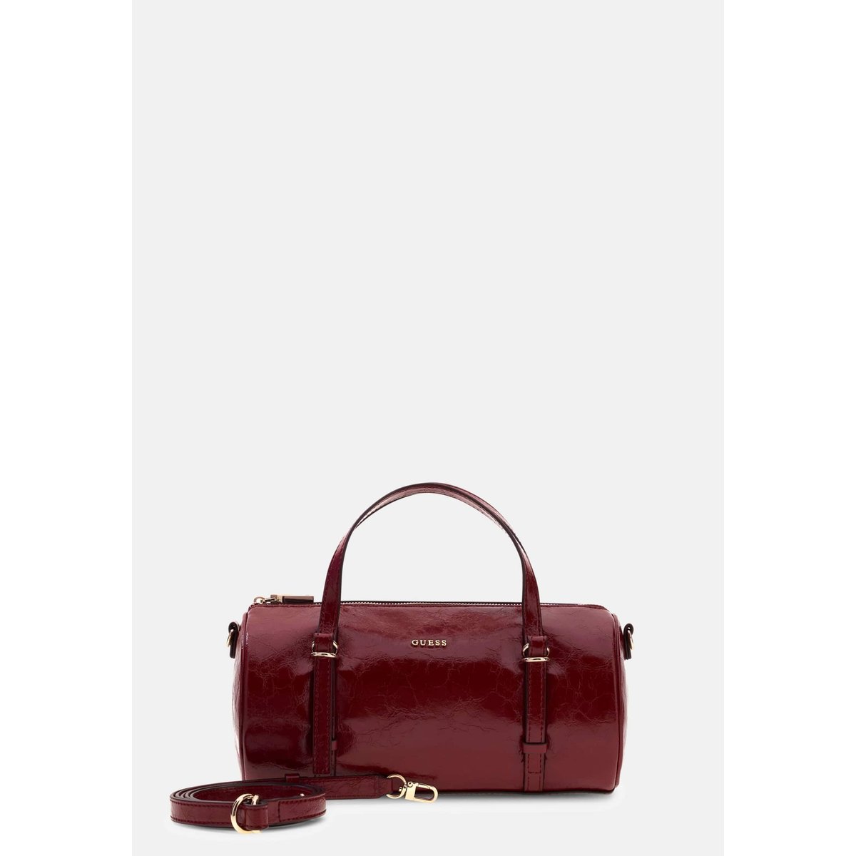 Taylor Mini Barrel Satchel rouge, GUESS