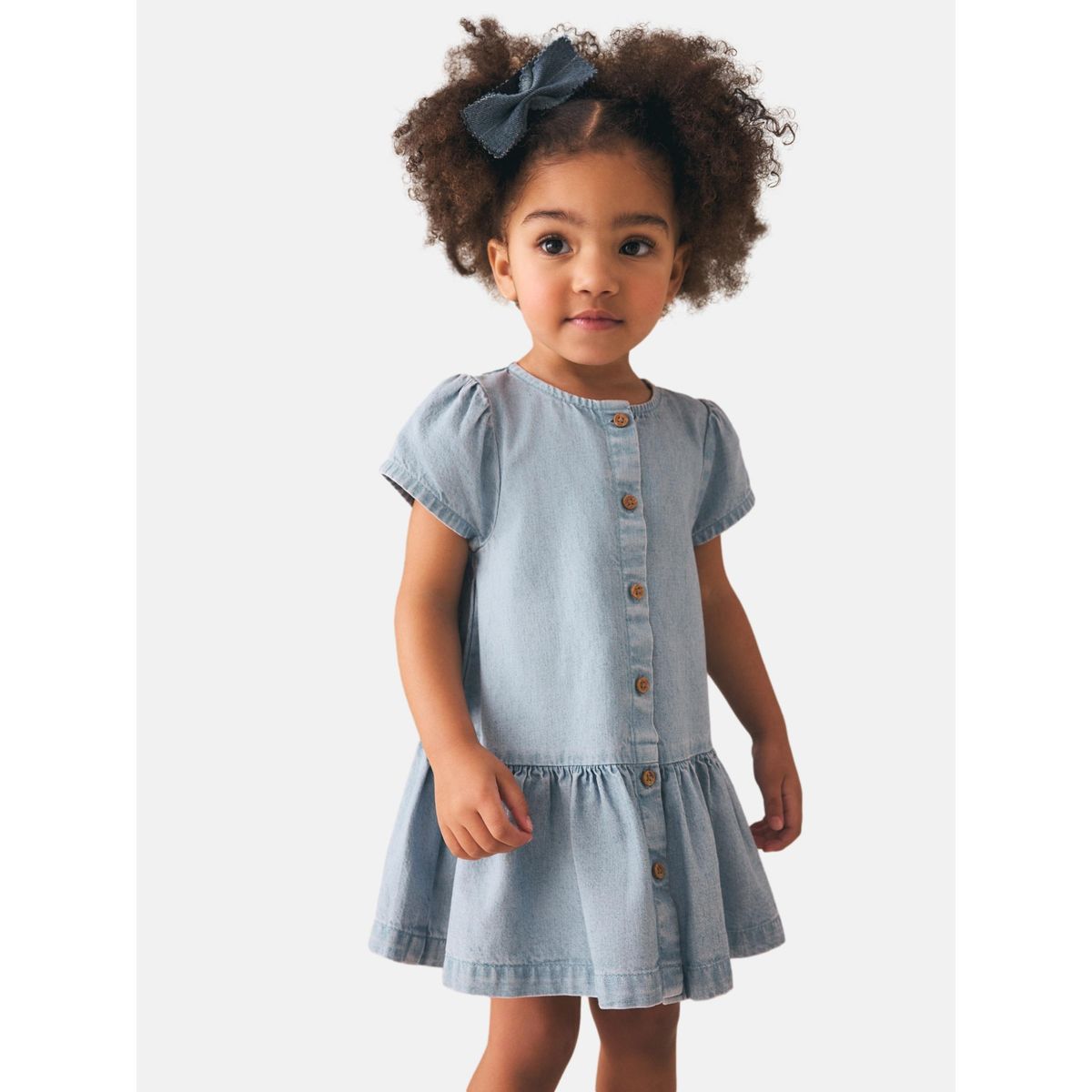 Robe en coton à manches courtes jena bleu, NEXT