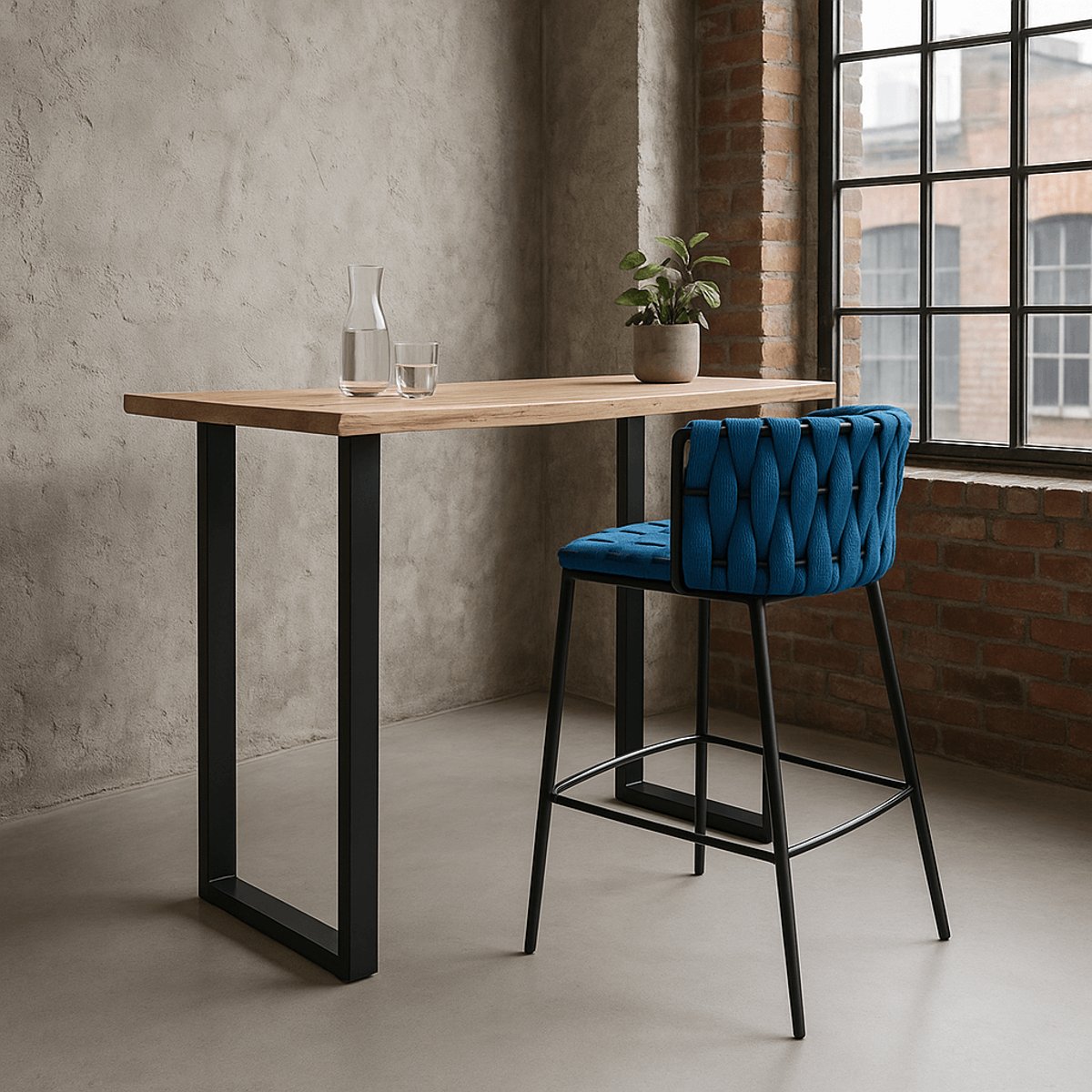 Chaise de bar, SALUTI bleu, KARE DESIGN