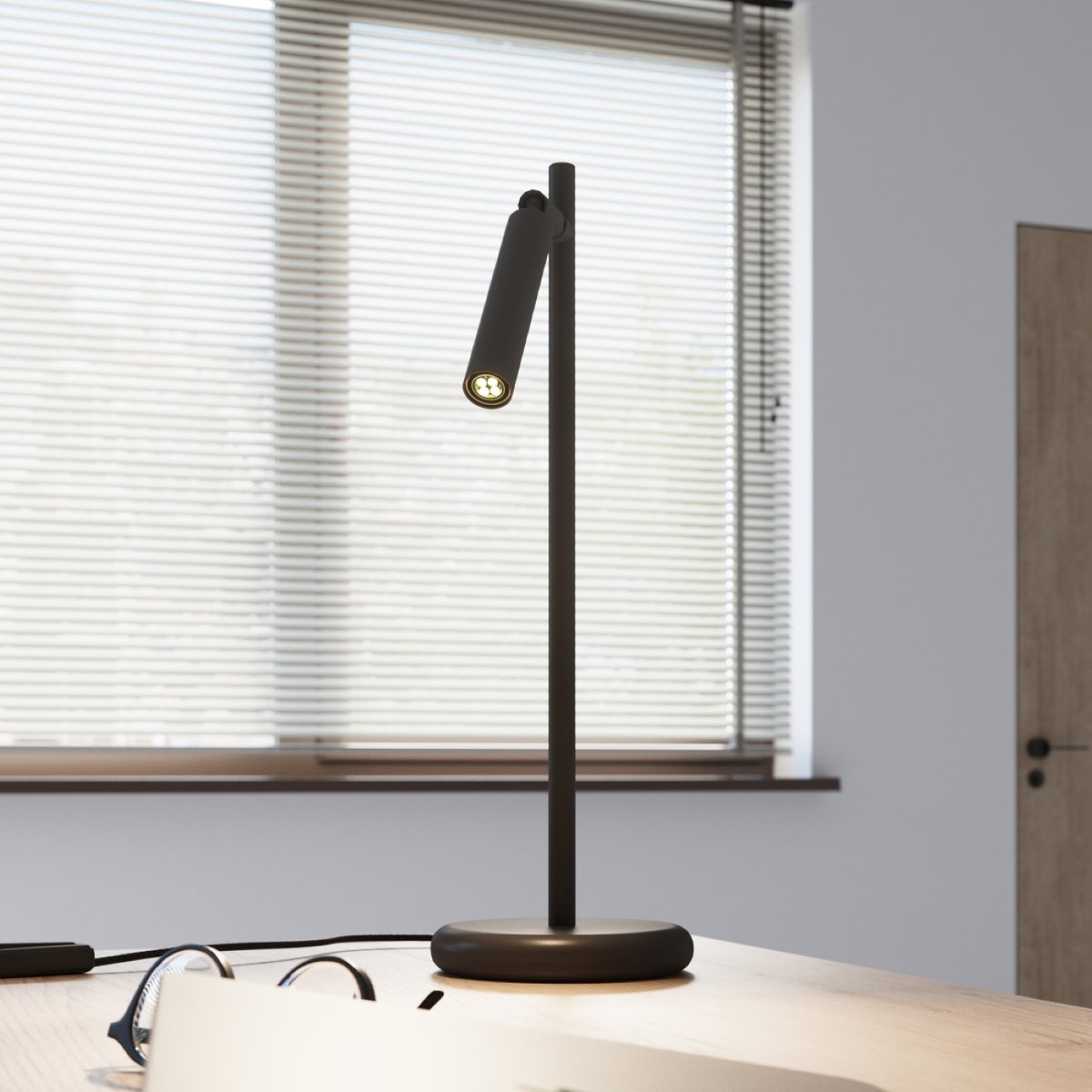 Lampe à poser Acier Noir G9 1 Pastelo noir, EDEN