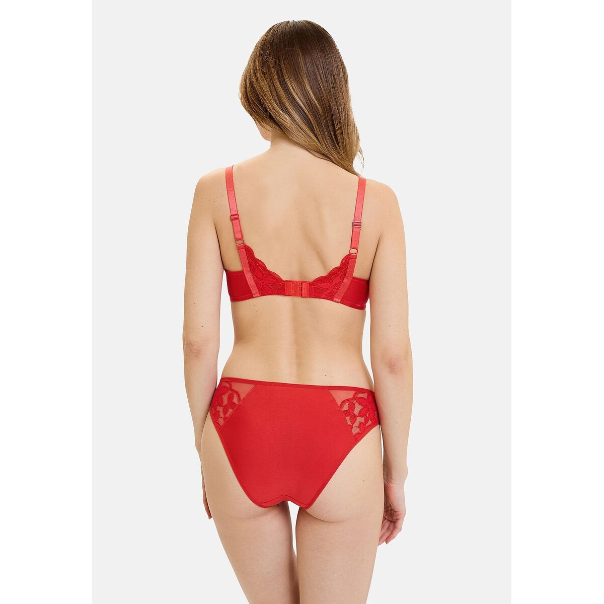 Soutien-gorge classique à armatures SALOME rouge flamboyant, SANS COMPLEXE
