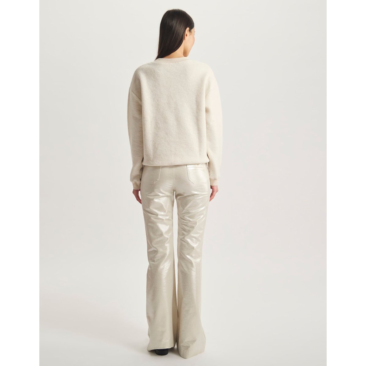 Pantalon Charlotte en coton argent, INES DE LA FRESSANGE PARIS