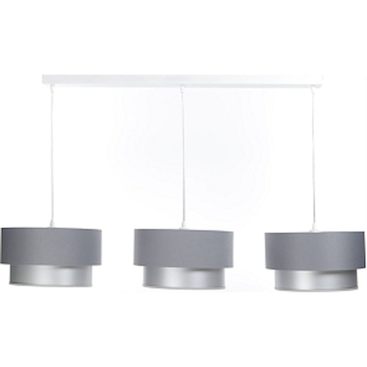 Suspension rectangulaire, DUO ELLEGANT gris satin argenté, BPS KONCEPT