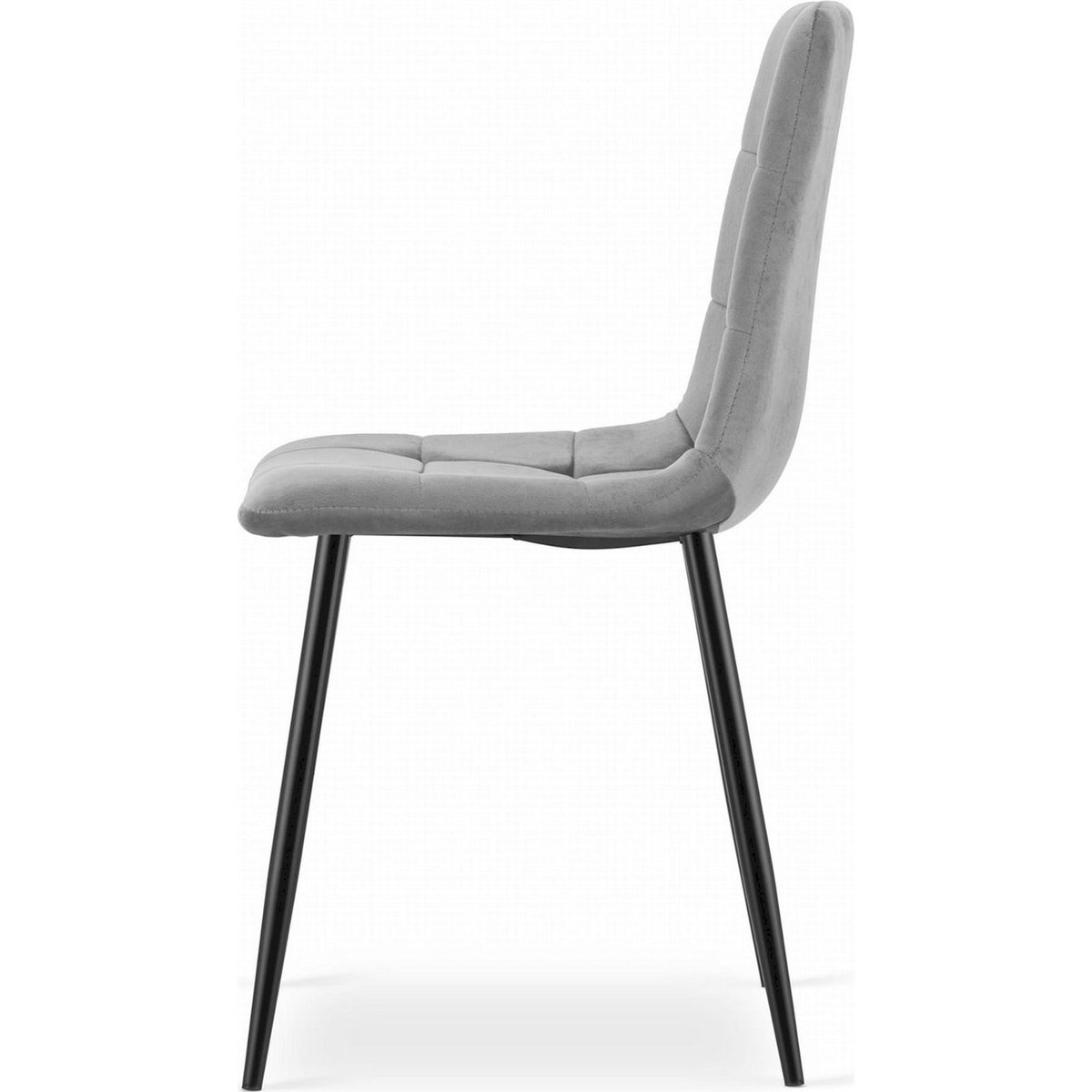 Chaise rembourrée velours collection KARA gris velours, RECOLLECTION