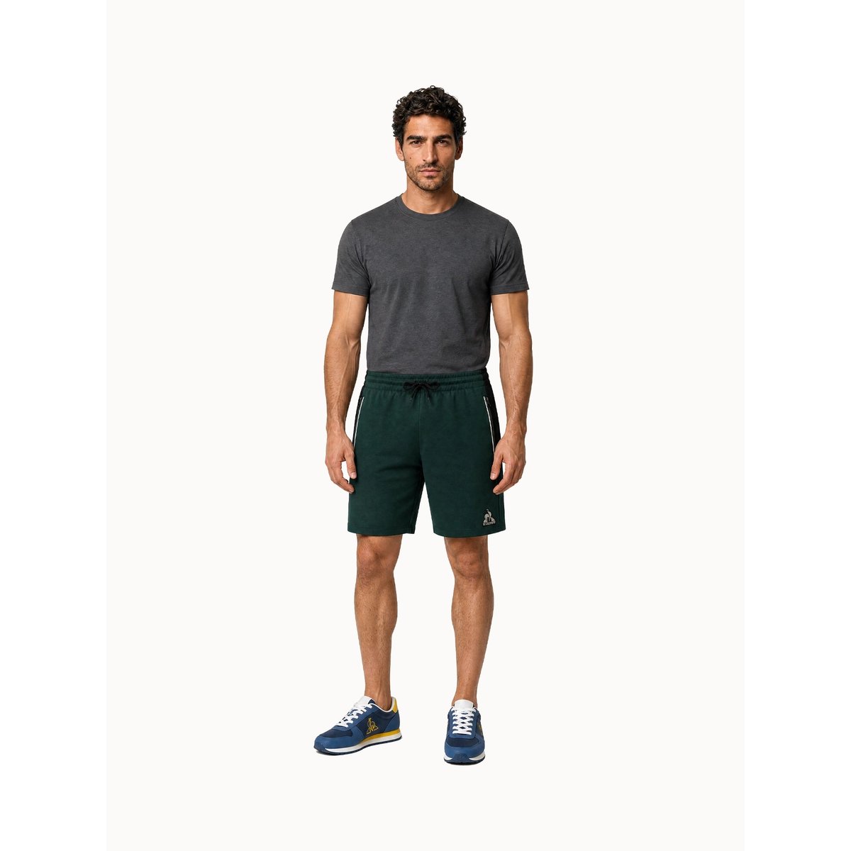 Short Coq d'Argent en jersey double effet piqué Coq d'argent scarab, LE COQ SPORTIF