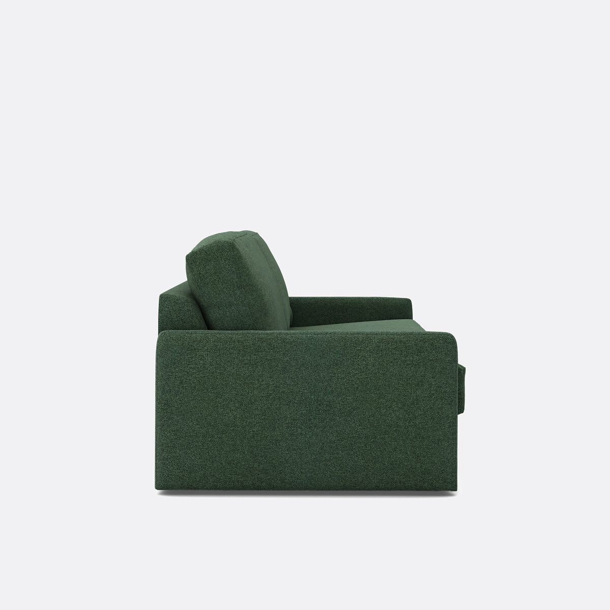 Sofá cama de poliéster, espuma HR premium, Marta verde bosque, LA REDOUTE INTERIEURS