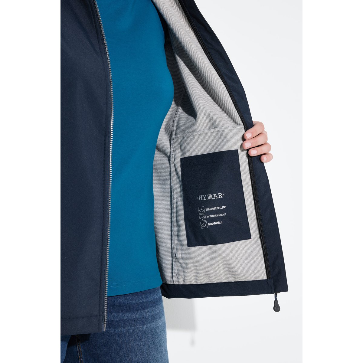 Veste softshell HYPRAR, matière déperlante marine, ULLA POPKEN